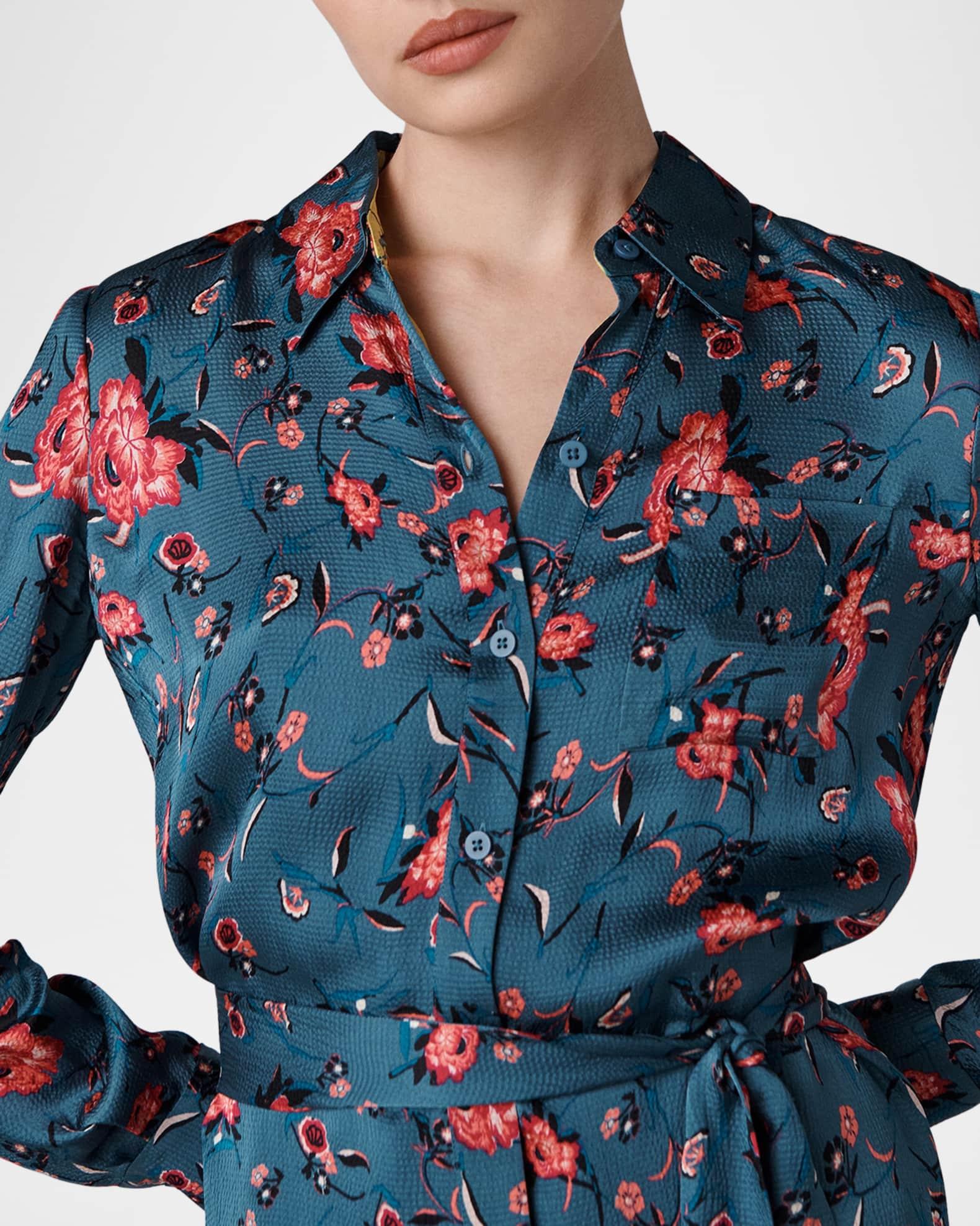 Prita Floral-Print Viscose Mini Shirtdress Product Image