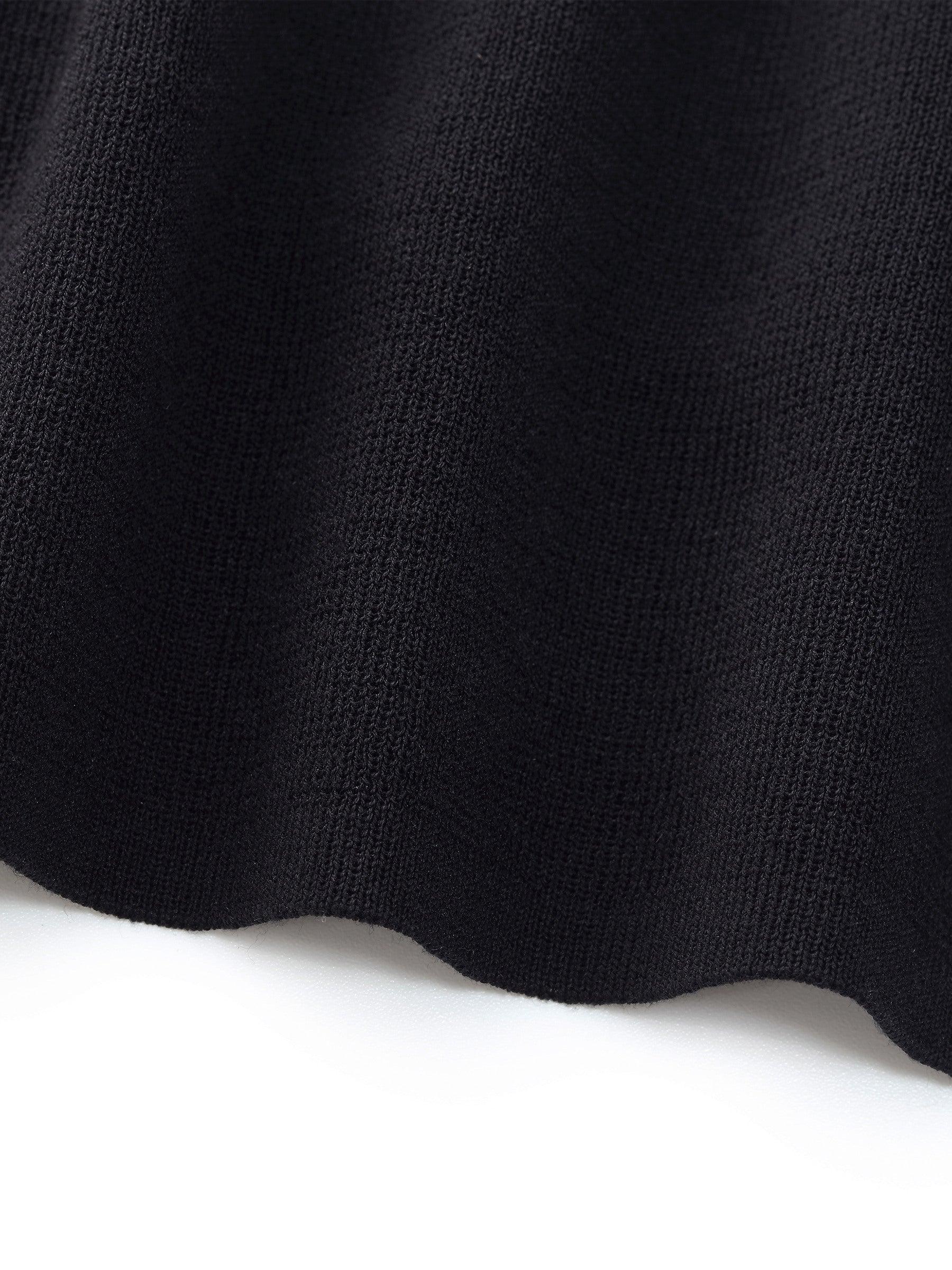 Tencel Blend Color Block Women Cut-Out Knit Top Product Image
