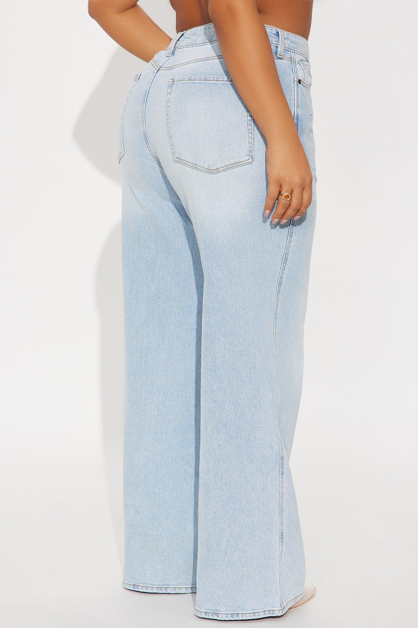 Eastside Low Rise Crossover Wide Leg Jean - Light Wash Female Product Image