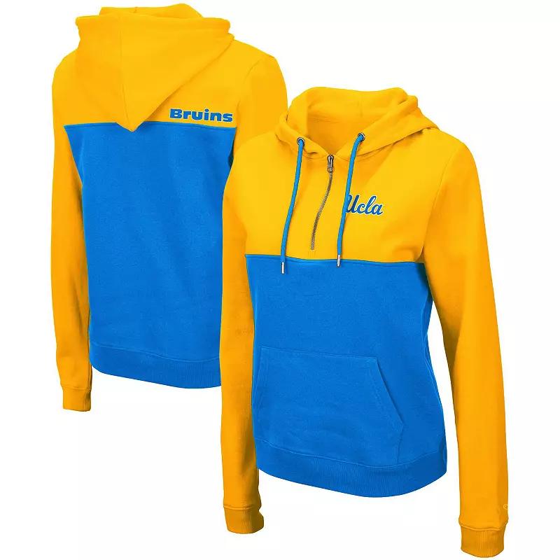 Women's Colosseum Gold/Blue UCLA Bruins Aidan Lightweight Half-Zip Hoodie,  Product Image