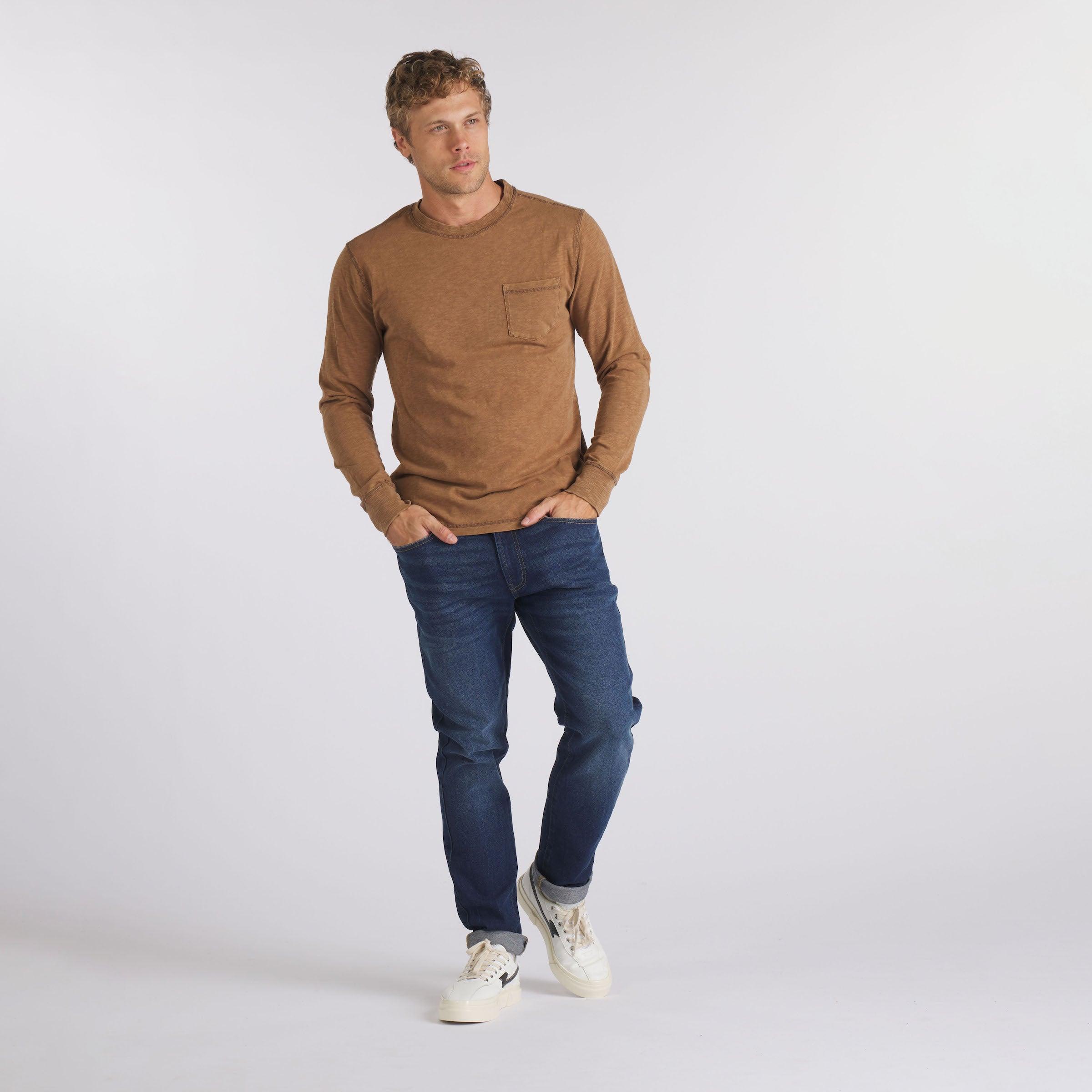 Edward Stretch Straight Fit Denim - Blue Wash Product Image