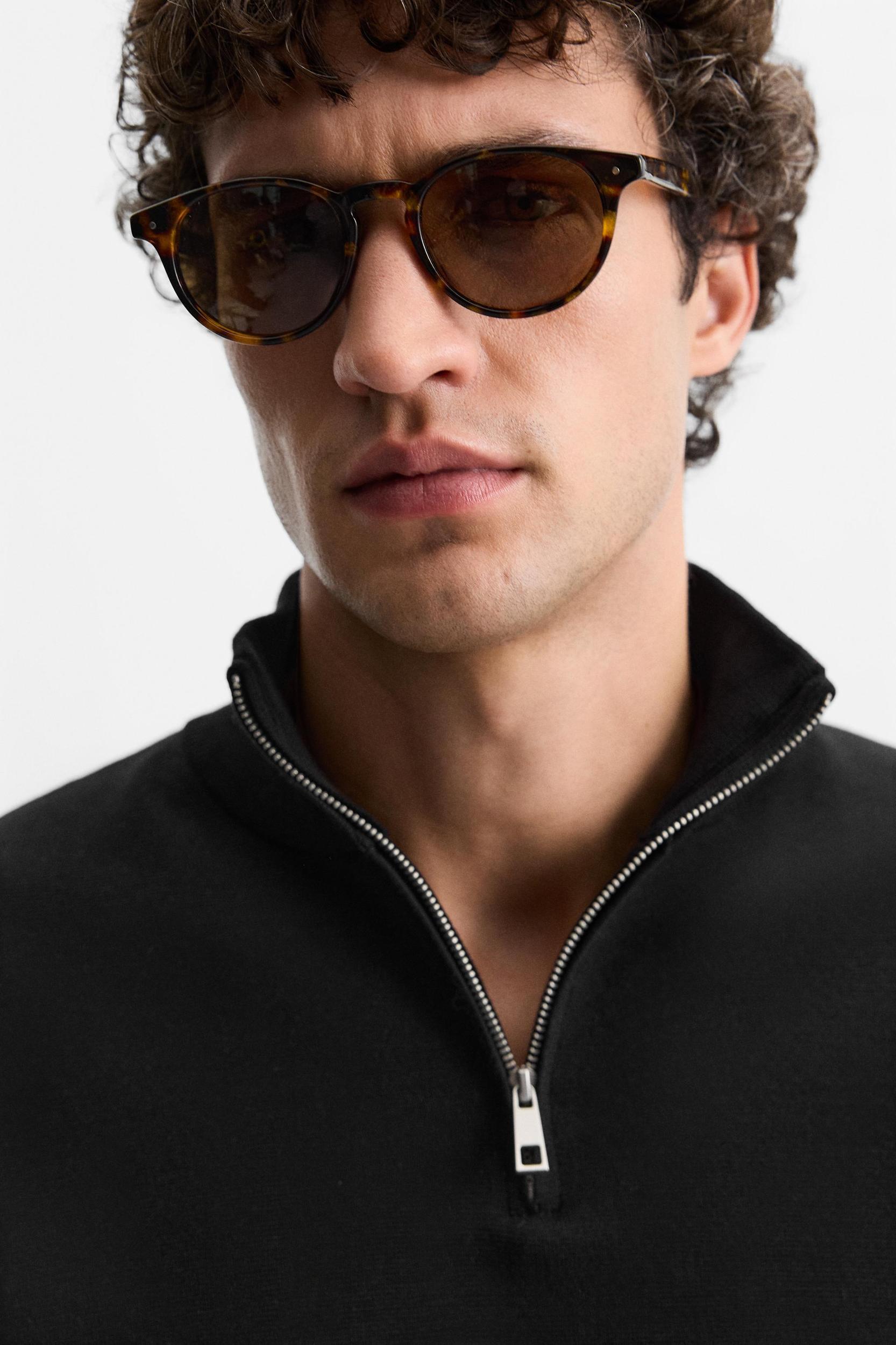 COTTON QUARTER-ZIP SWEATER Product Image