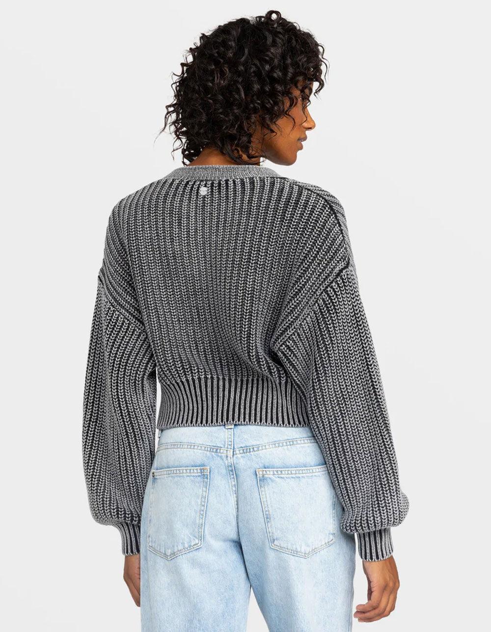 ROXY Sundaze Womens Washed Cardigan - BLACK RINSE Product Image