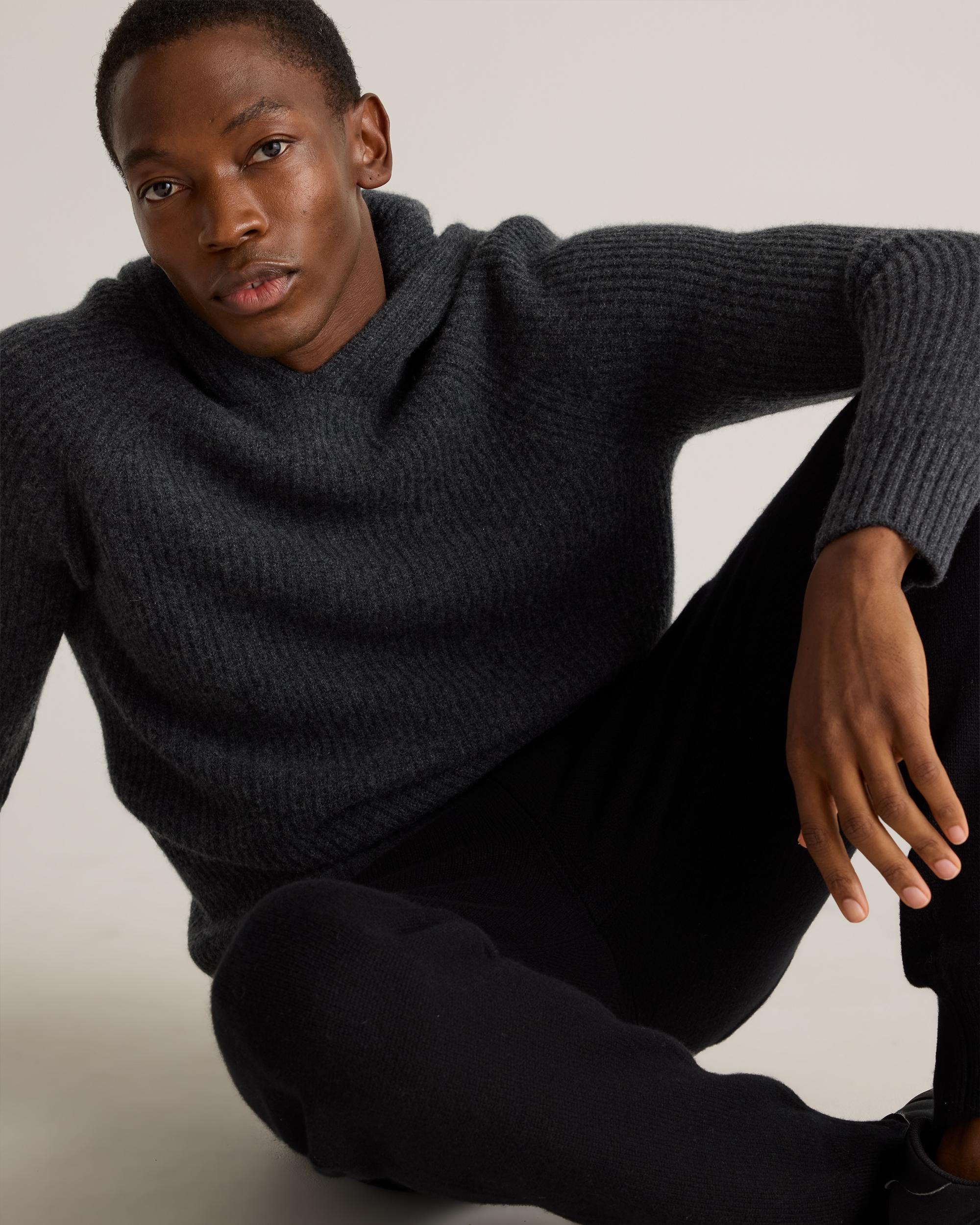 Quince | Men's Mongolian Cashmere Fisherman Pullover Hoodie Product Image