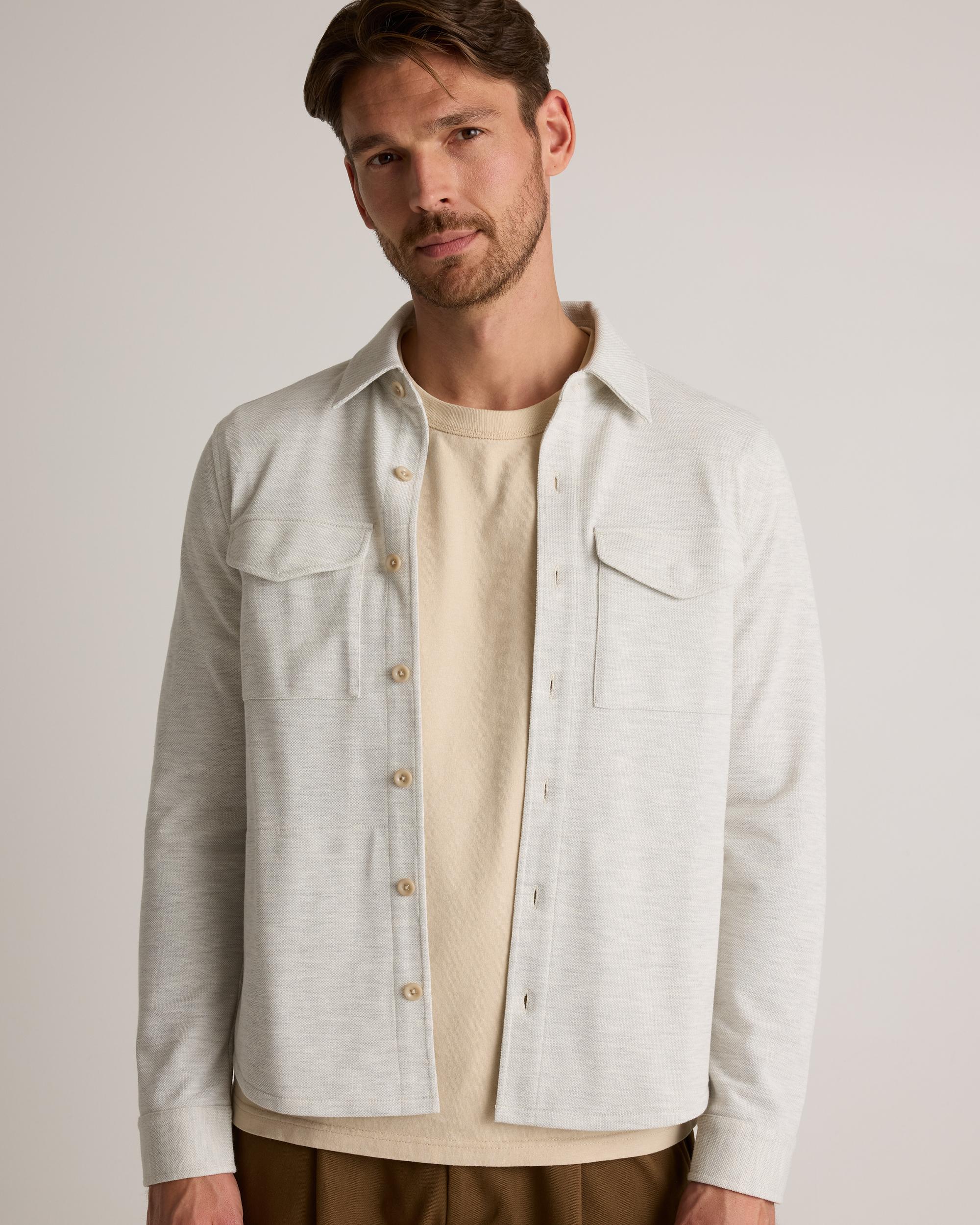 Quince | Men's Cotton Pique Knit Overshirt Size XL, Organic Cotton Product Image