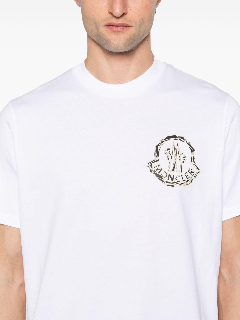 MONCLER Mens White Brand-patch Short-sleeve Pack Of Three Cotton-jersey T-shirt Product Image