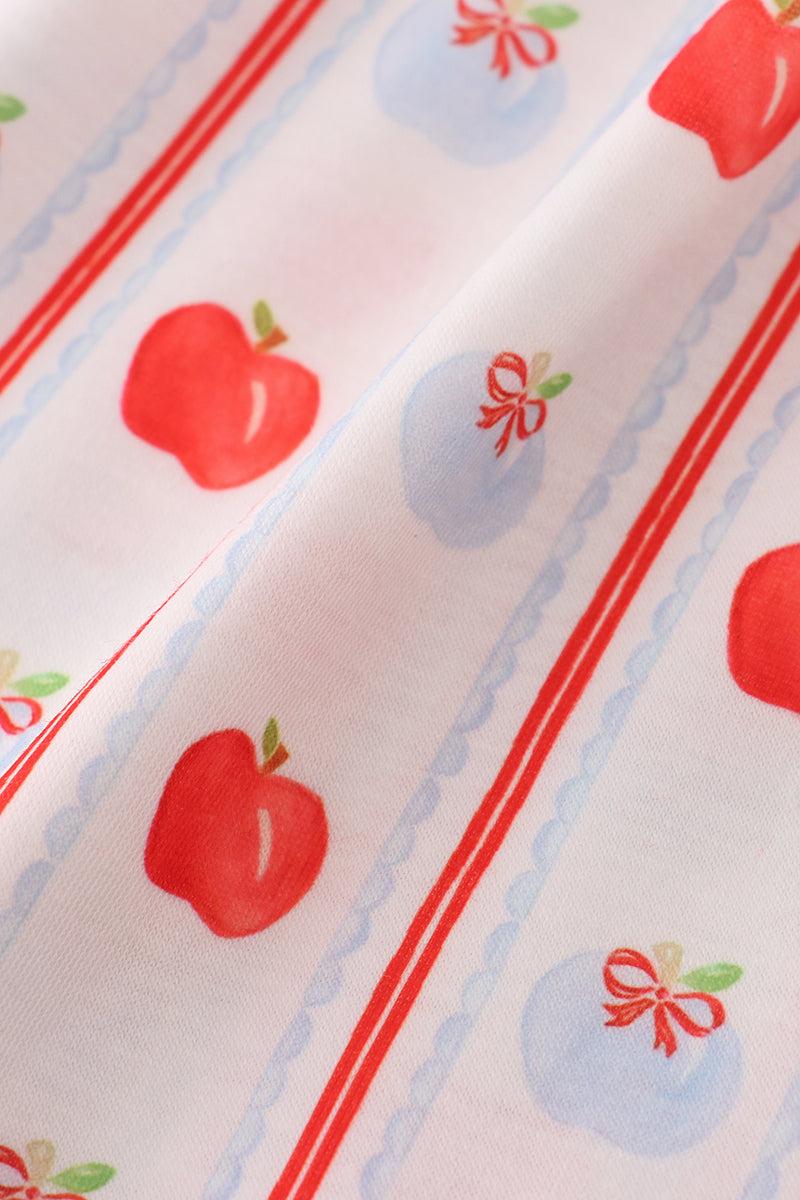 Red apple bow dress Product Image
