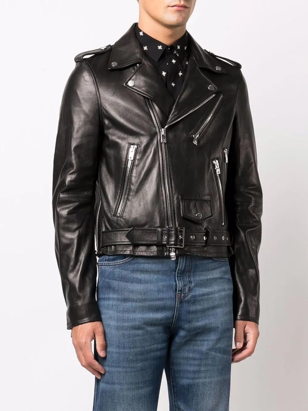 leather biker jacket Product Image