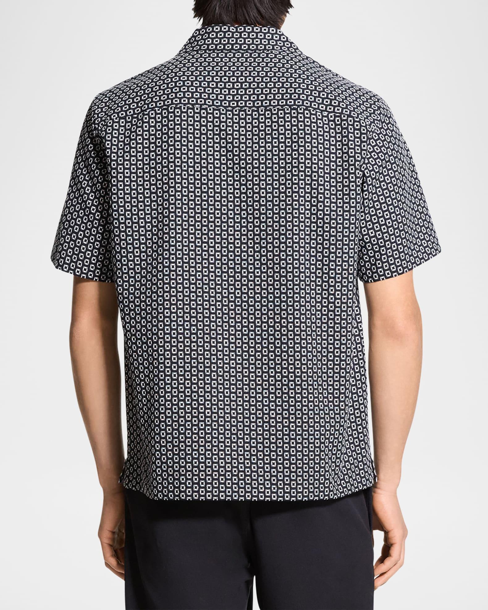 Men's Geometric Dobby Pocket Camp Shirt Product Image