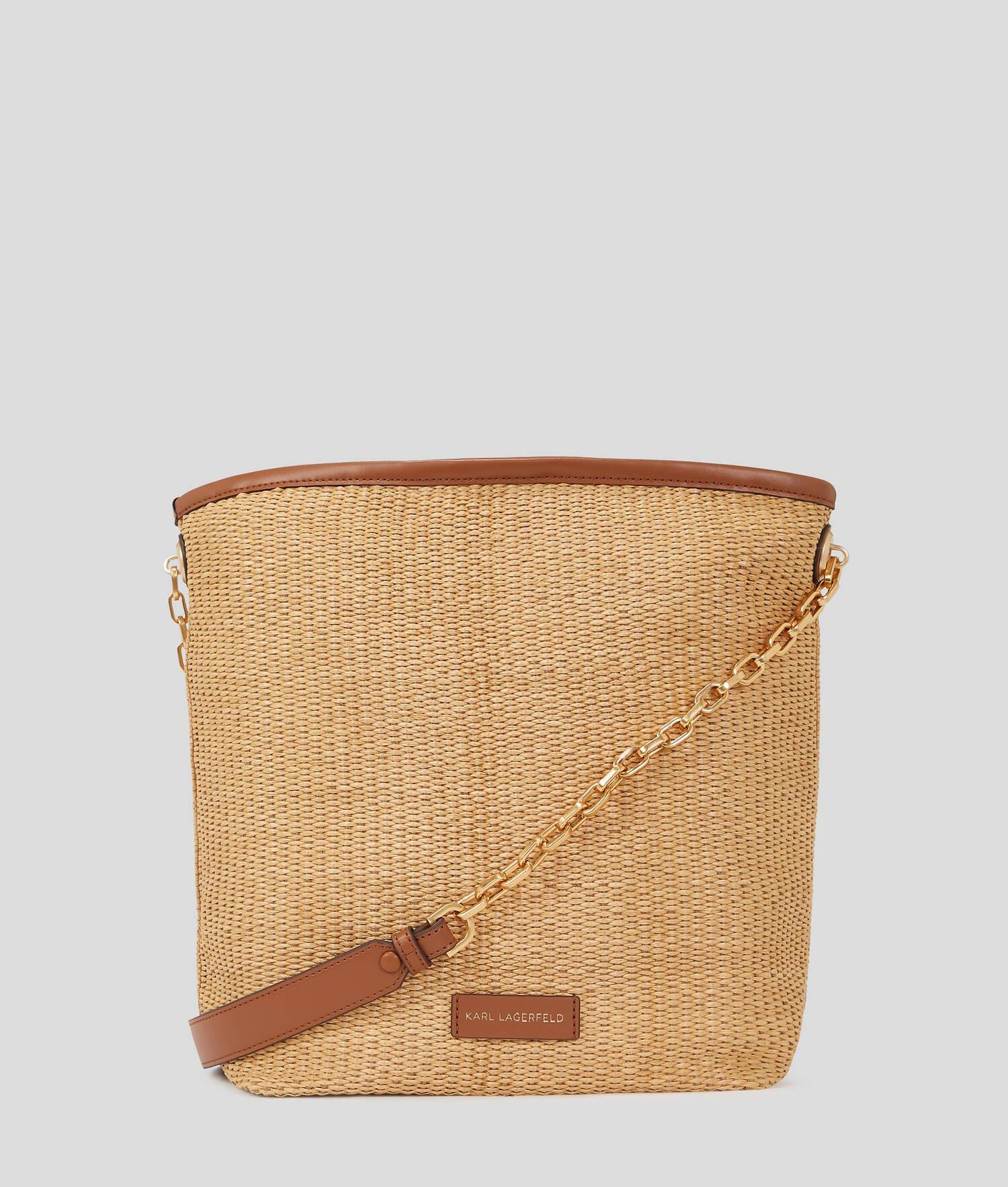 K/AUTOGRAPH RAFFIA MEDIUM BUCKET BAG Product Image