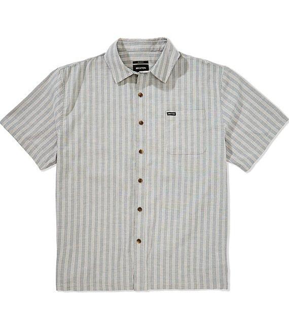 Brixton Oxford Stripe Short Sleeve Woven Shirt Product Image