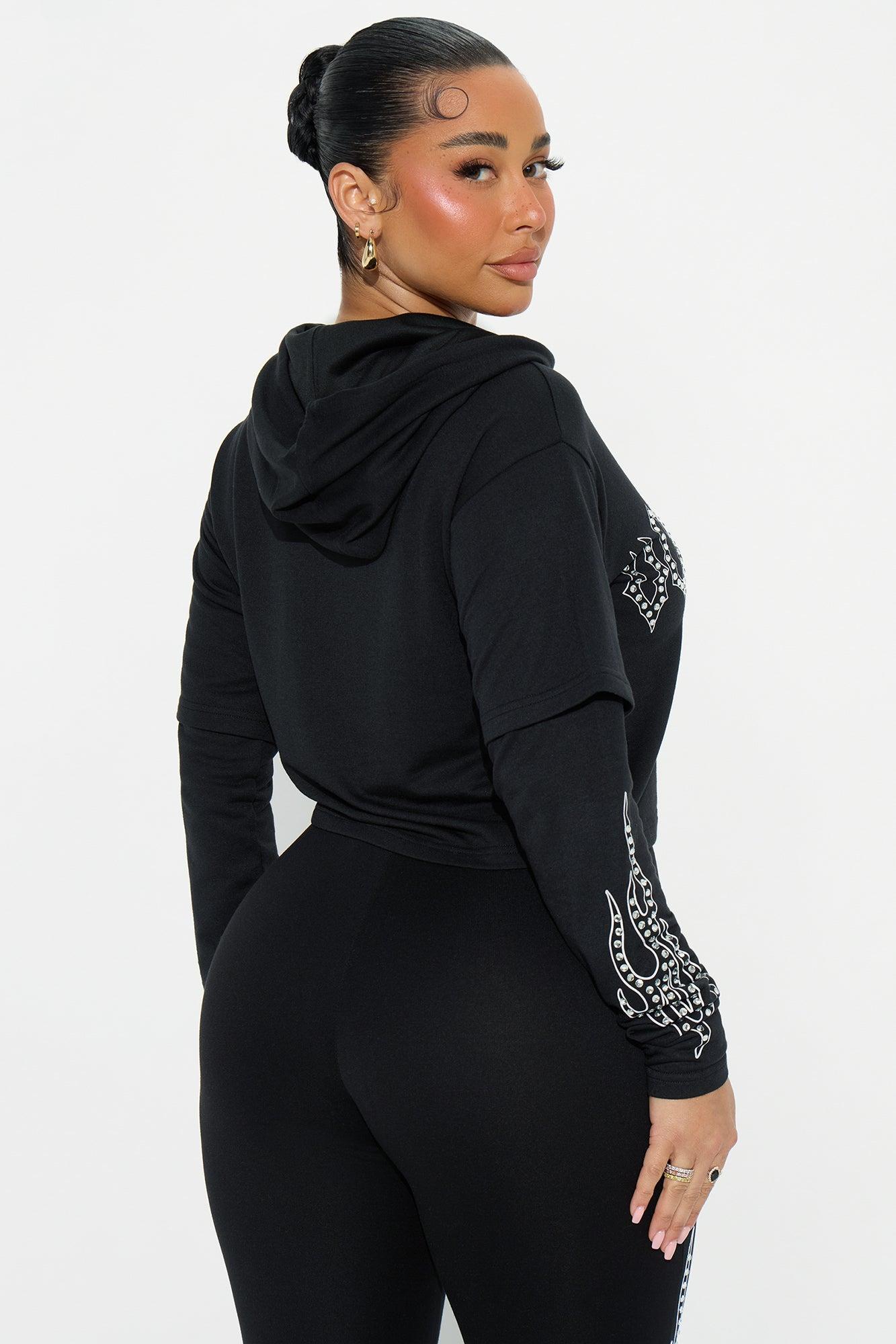 Von Dutch Fire Racer Layered Hoodie - Black Product Image