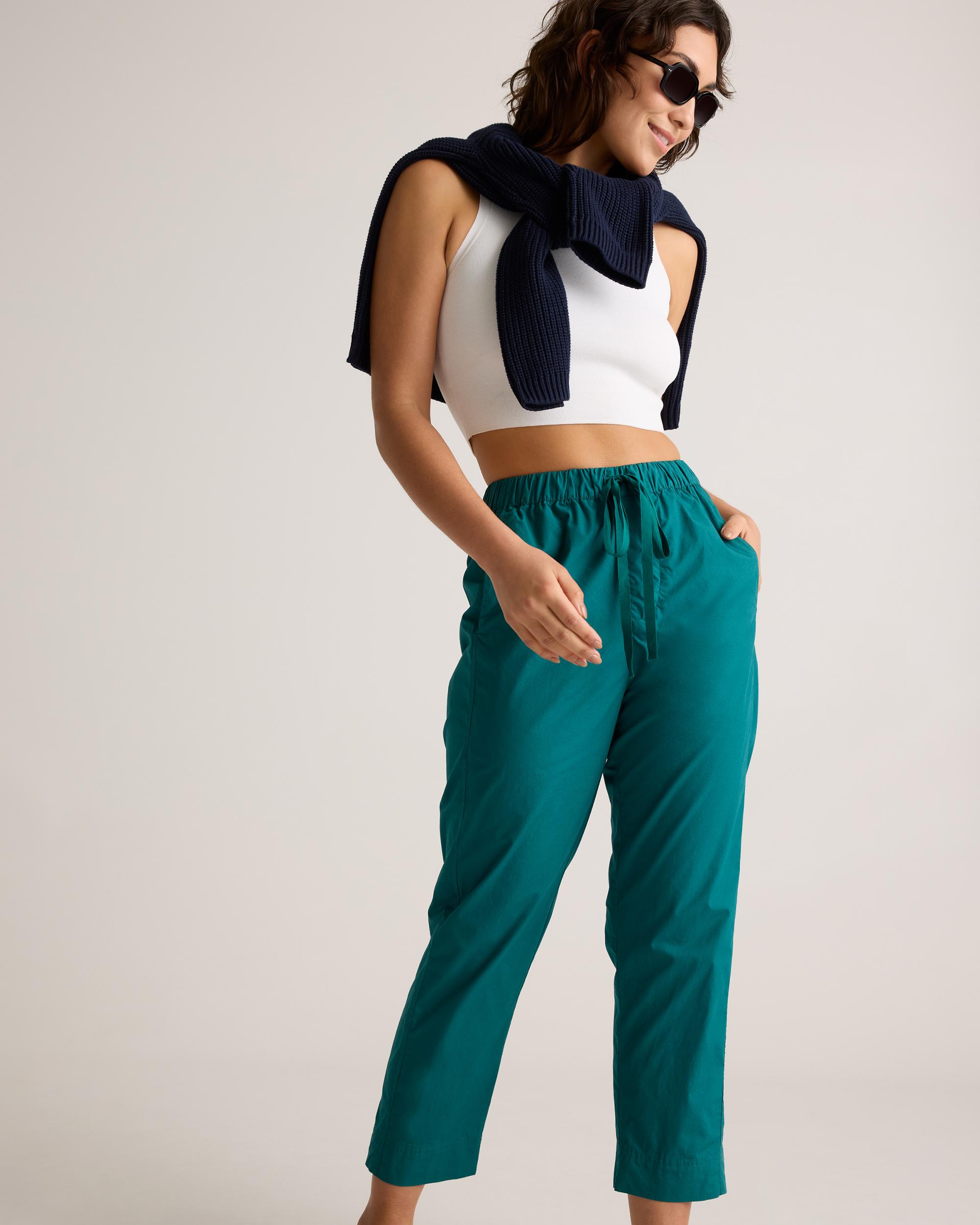 Quince | Women's Poplin Pull-On Pants Size XL, Organic Cotton Product Image