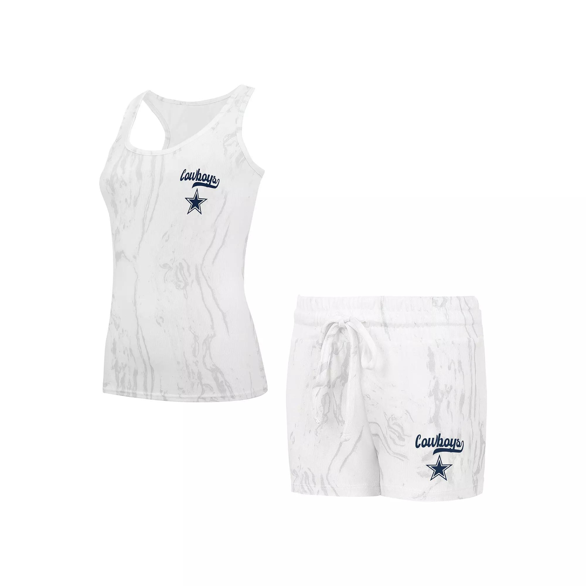 Womens Concepts Sport Dallas Cowboys Plus Size Quartz Tank Top & Shorts Set Product Image