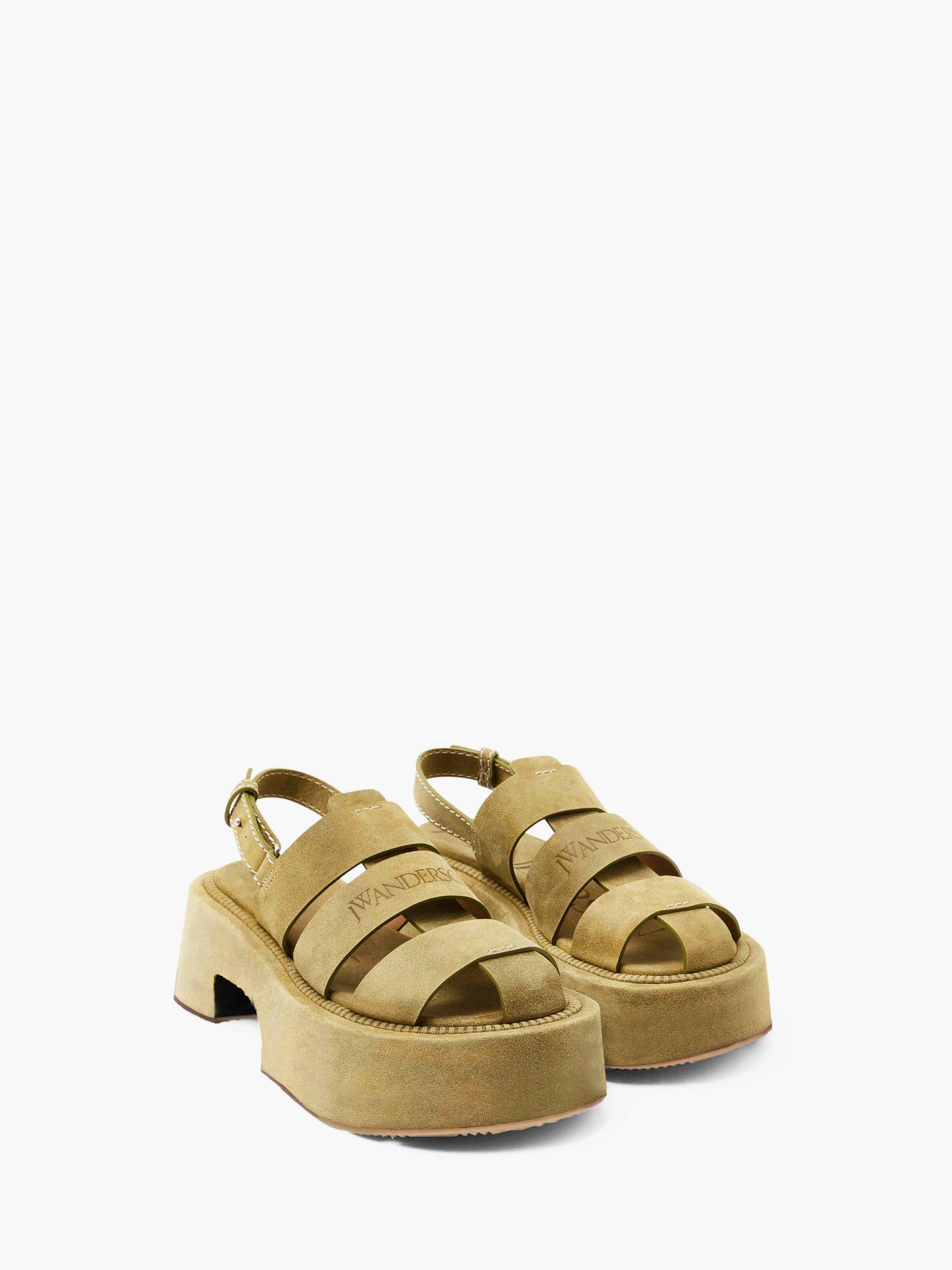 SUEDE PLATFORM FISHERMAN SANDALS Product Image