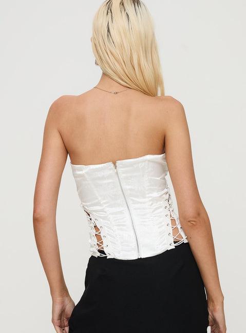 Mochi Corset Top White Product Image