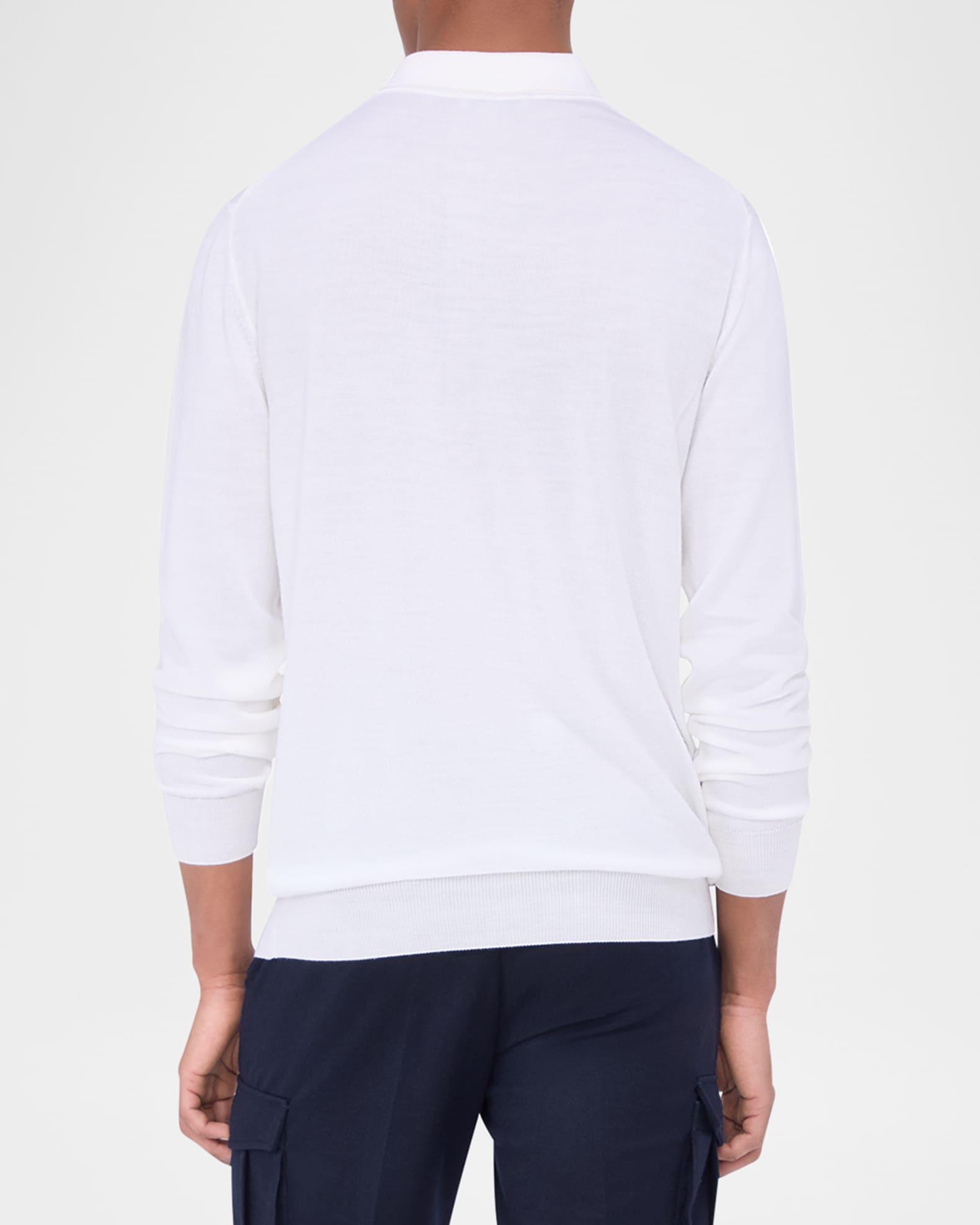 Men's Solid Polo Sweater Product Image