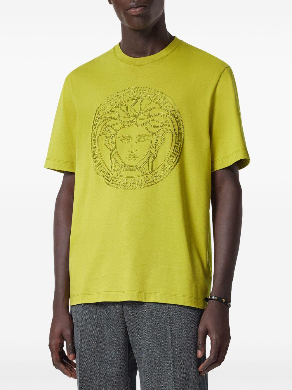 Medusa-embroidered T-shirt Product Image