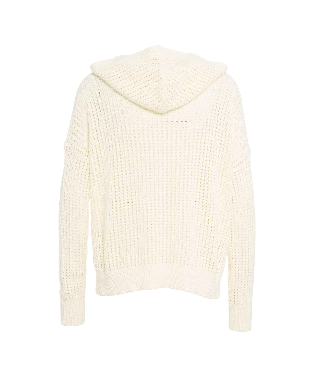 Crochet knit hoodie Product Image