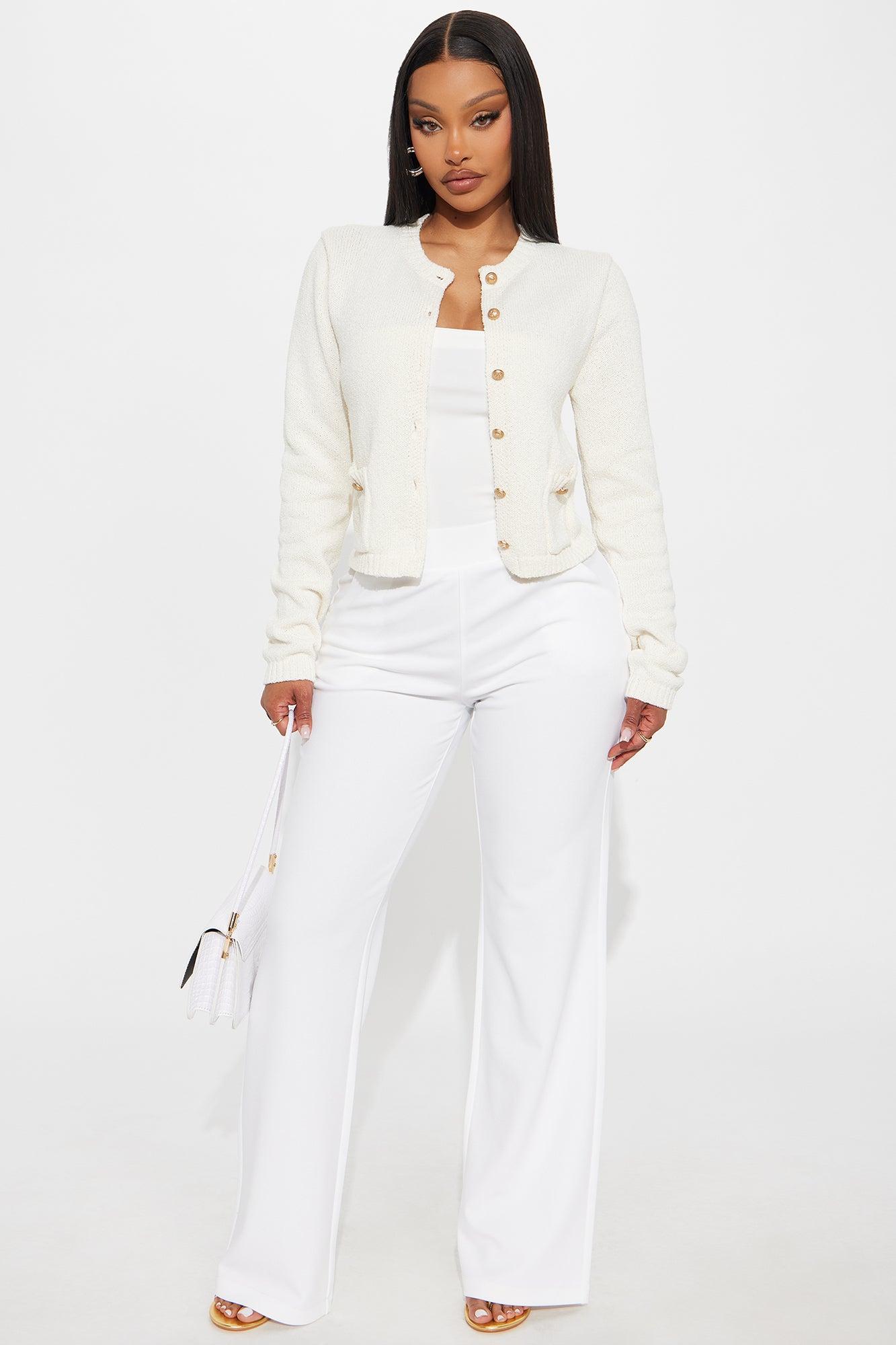 Professionally Chic Cardigan Sweater - Cream Product Image