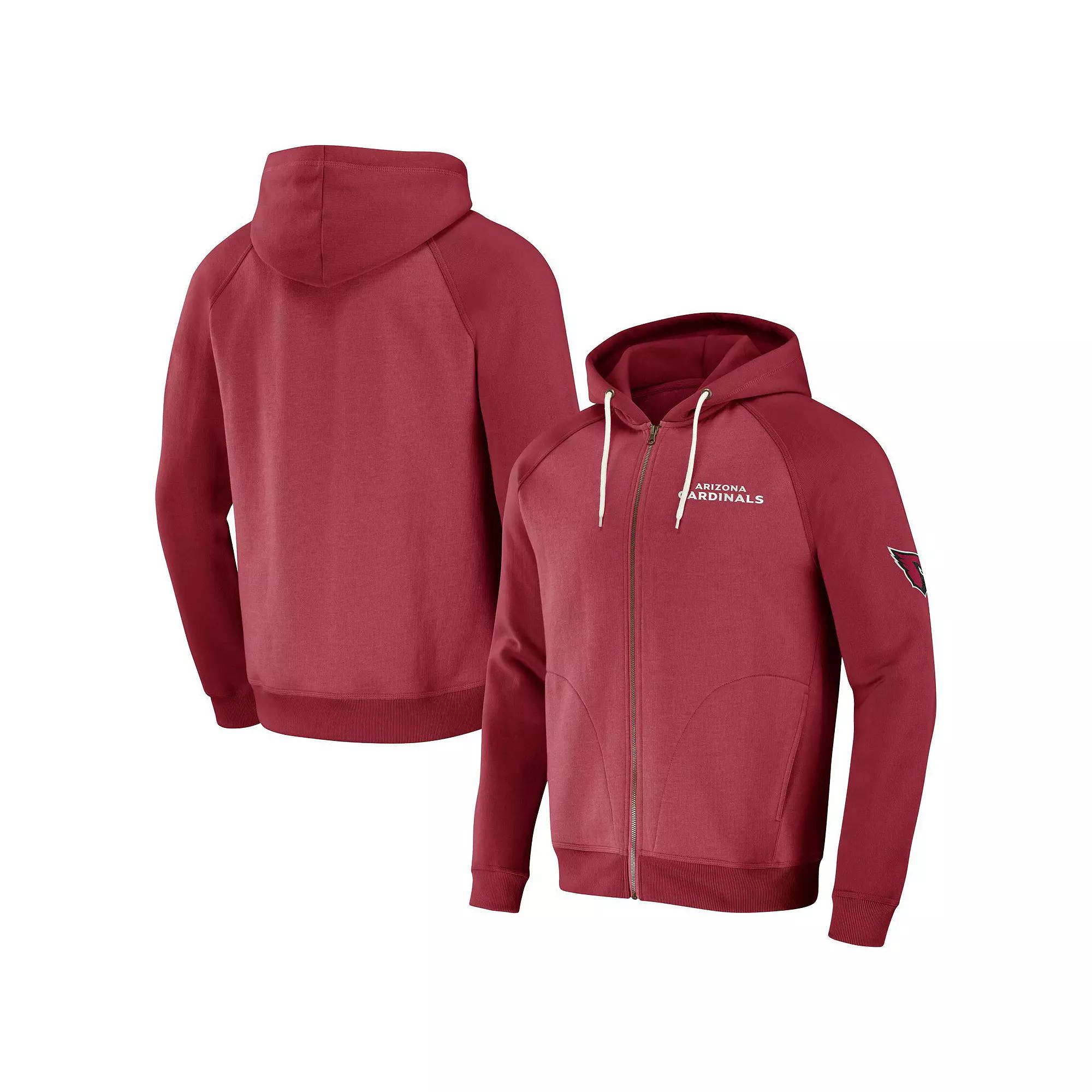 Men's NFL x Darius Rucker Collection by Fanatics Cardinal Arizona Cardinals Raglan Full-Zip Hoodie,  Product Image