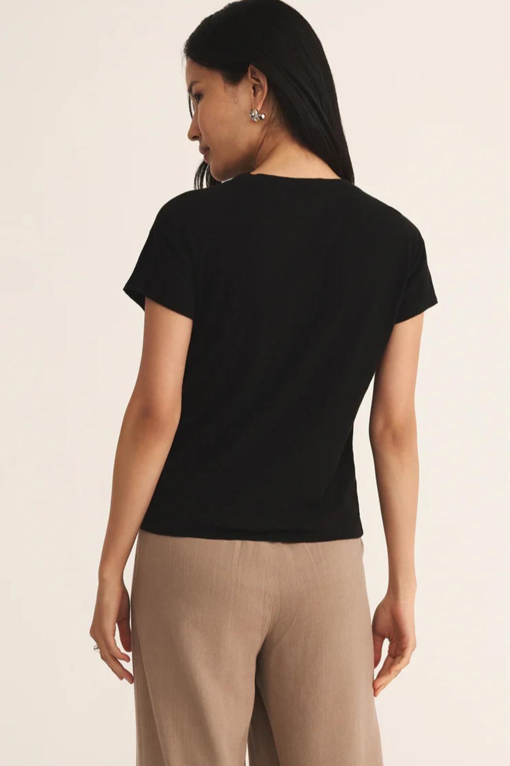 Modern Black Slub Tee Product Image