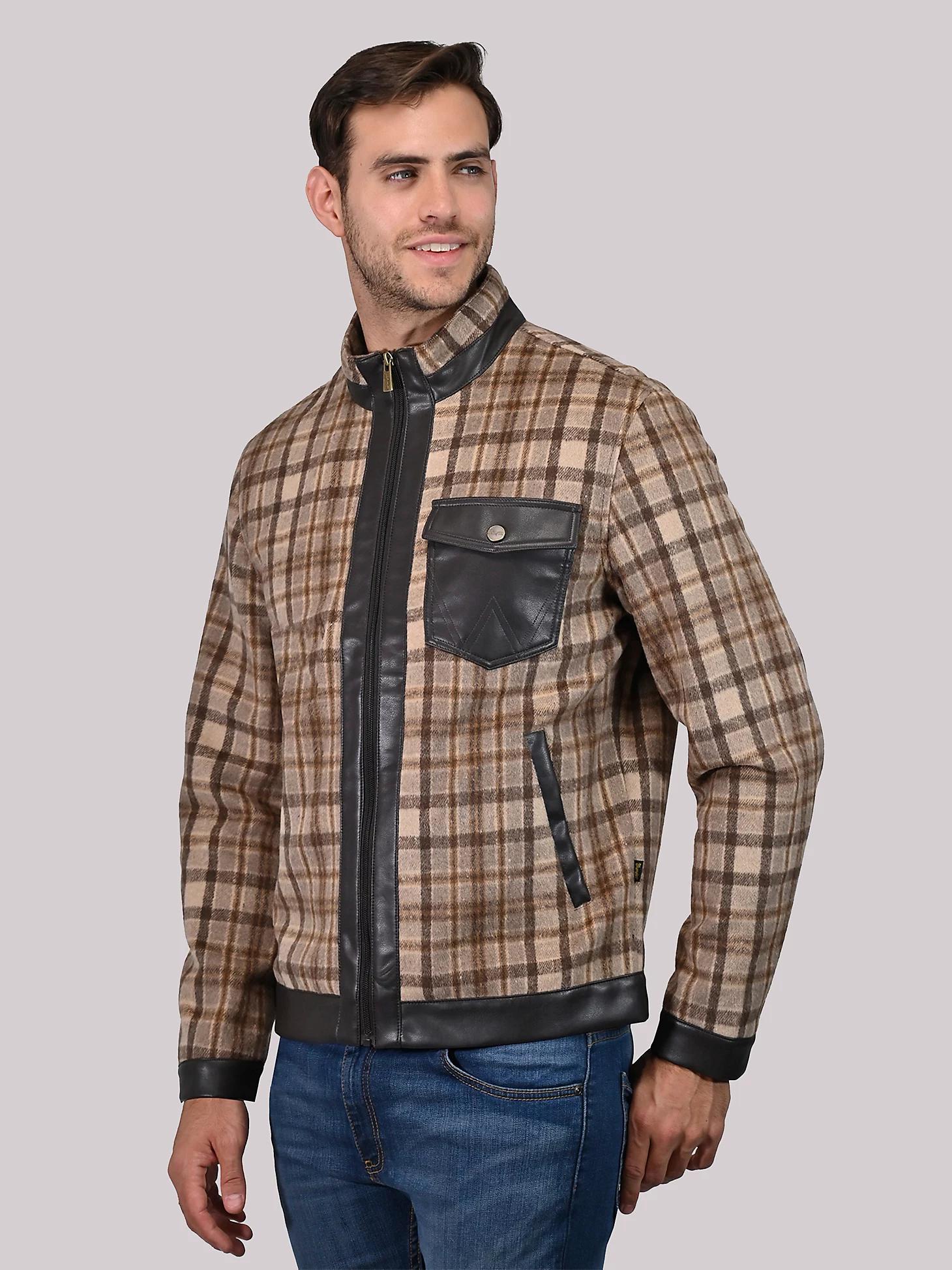 Men's Faux Wool Plaid Jacket | Men's JACKETS & OUTERWEAR | Wrangler® Product Image