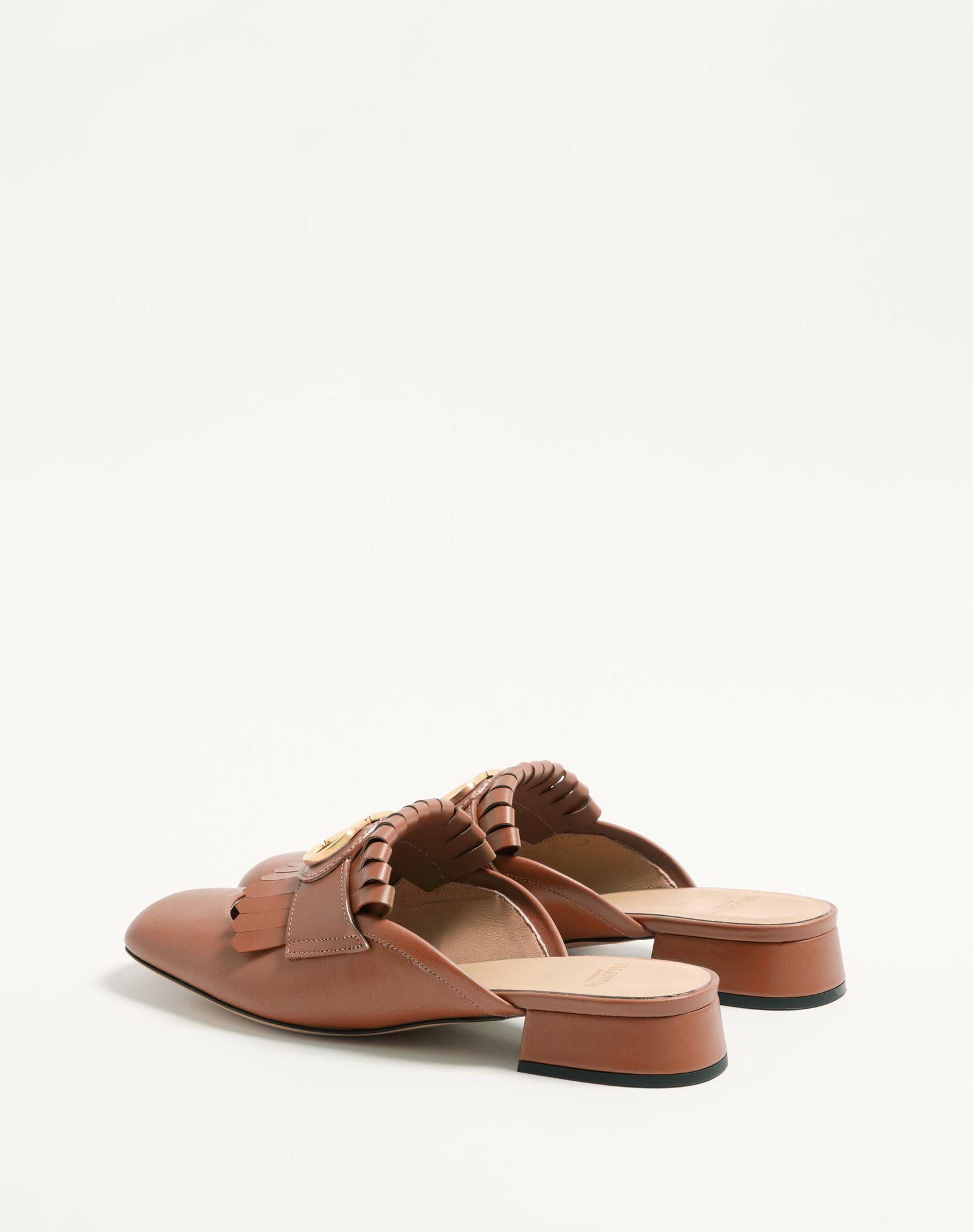 Vlogo Signature Calfskin Moccasin Mule With Fringes 25Mm Product Image