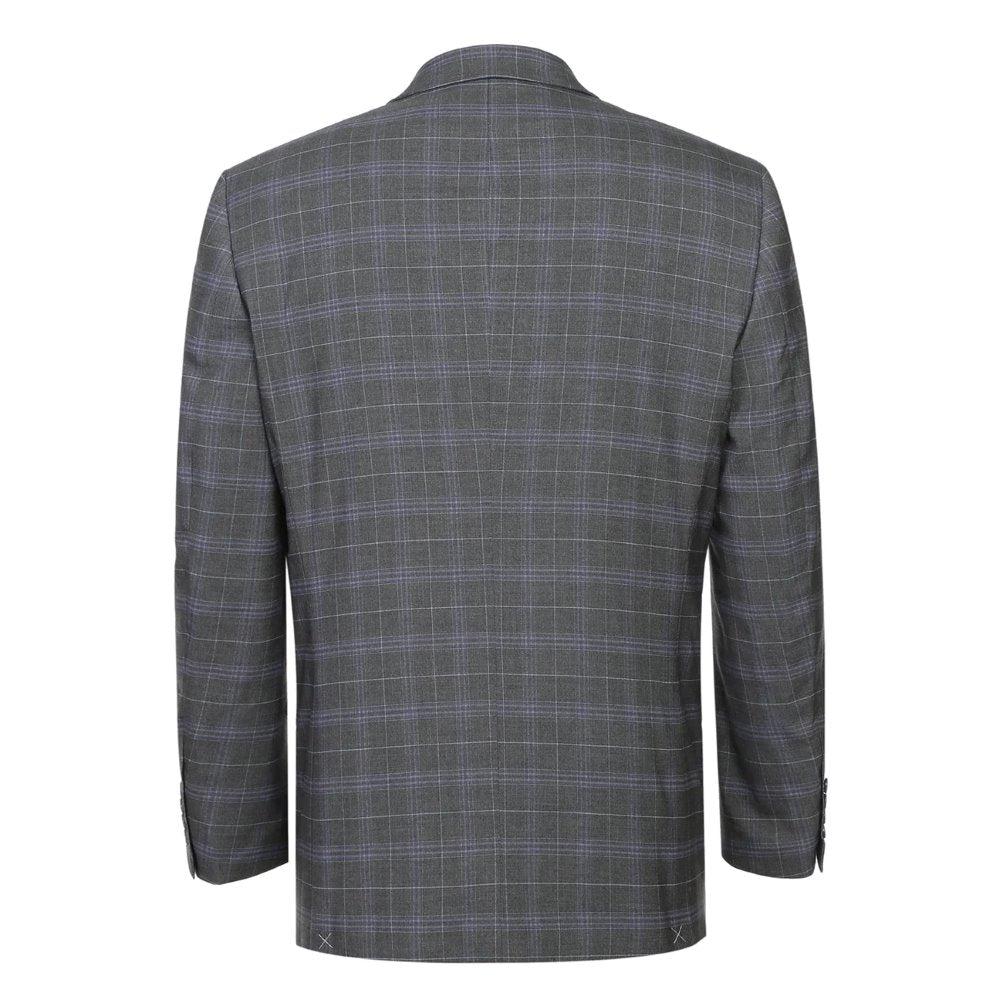 Lozano Collection - Men's 2 Piece Regular Fit Gray Check Suit Product Image