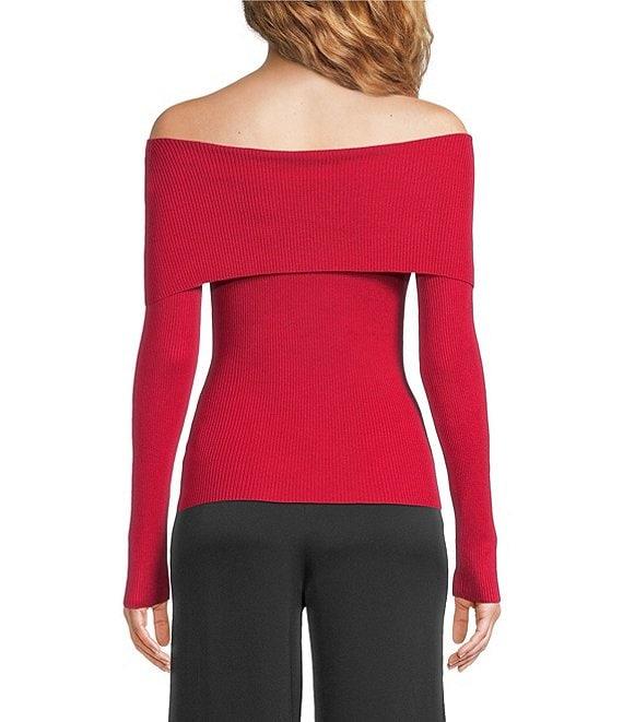 Alex Marie Whitney Off-The-Shoulder Long Sleeve Sweater Product Image