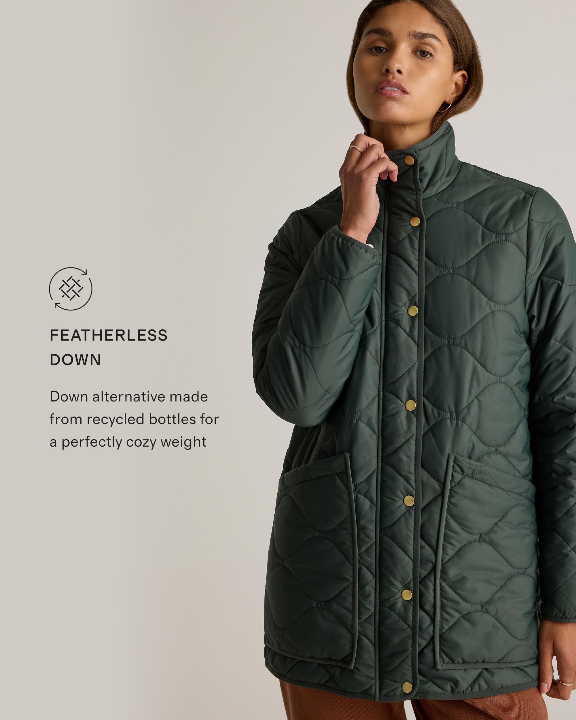 Quince | Women's Featherless Quilted Long Puffer Jacket Size XS, Nylon Product Image