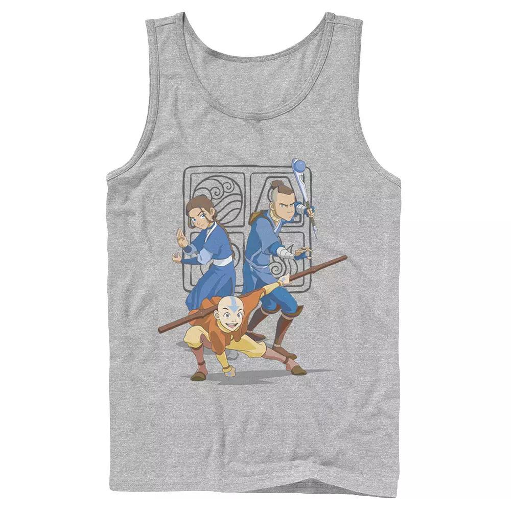 Men's Nickelodeon Avatar The Last Airbender Main Cast Group Shot Symbol Graphic Tank Top,  Product Image