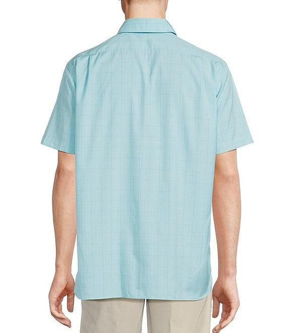 Daniel Cremieux Signature Label Short Sleeve Button Down Poplin Windowpane Woven Shirt Product Image