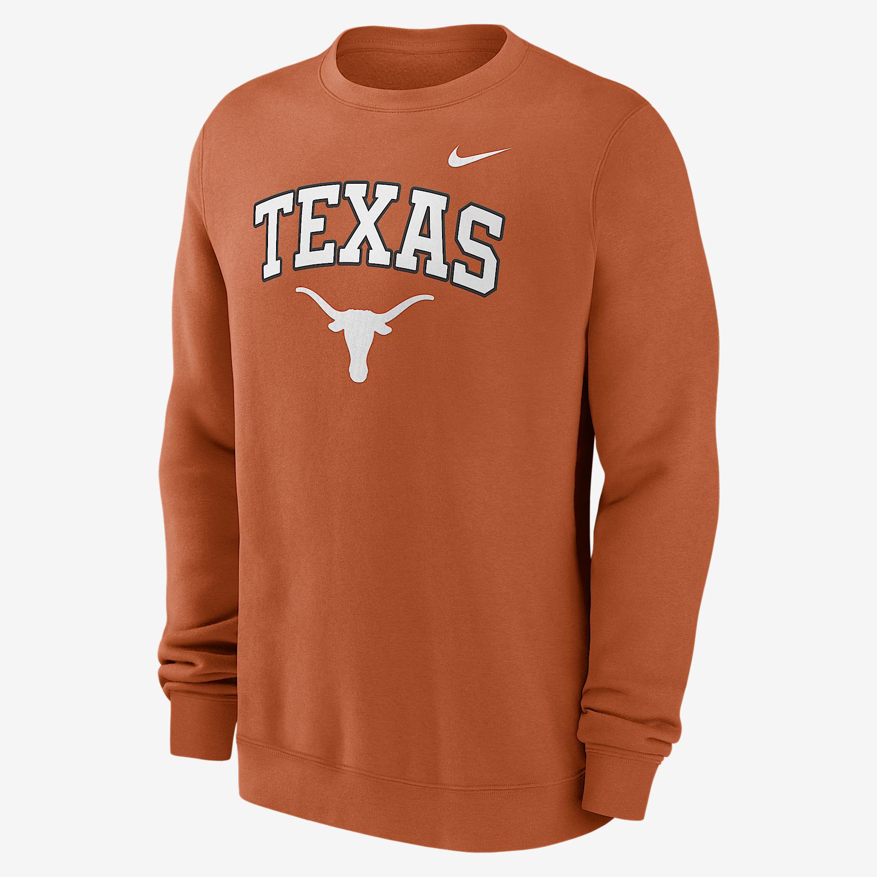Texas Arch Nike Mens College Pullover Crew | NKPU81FTXE-Y48 Product Image