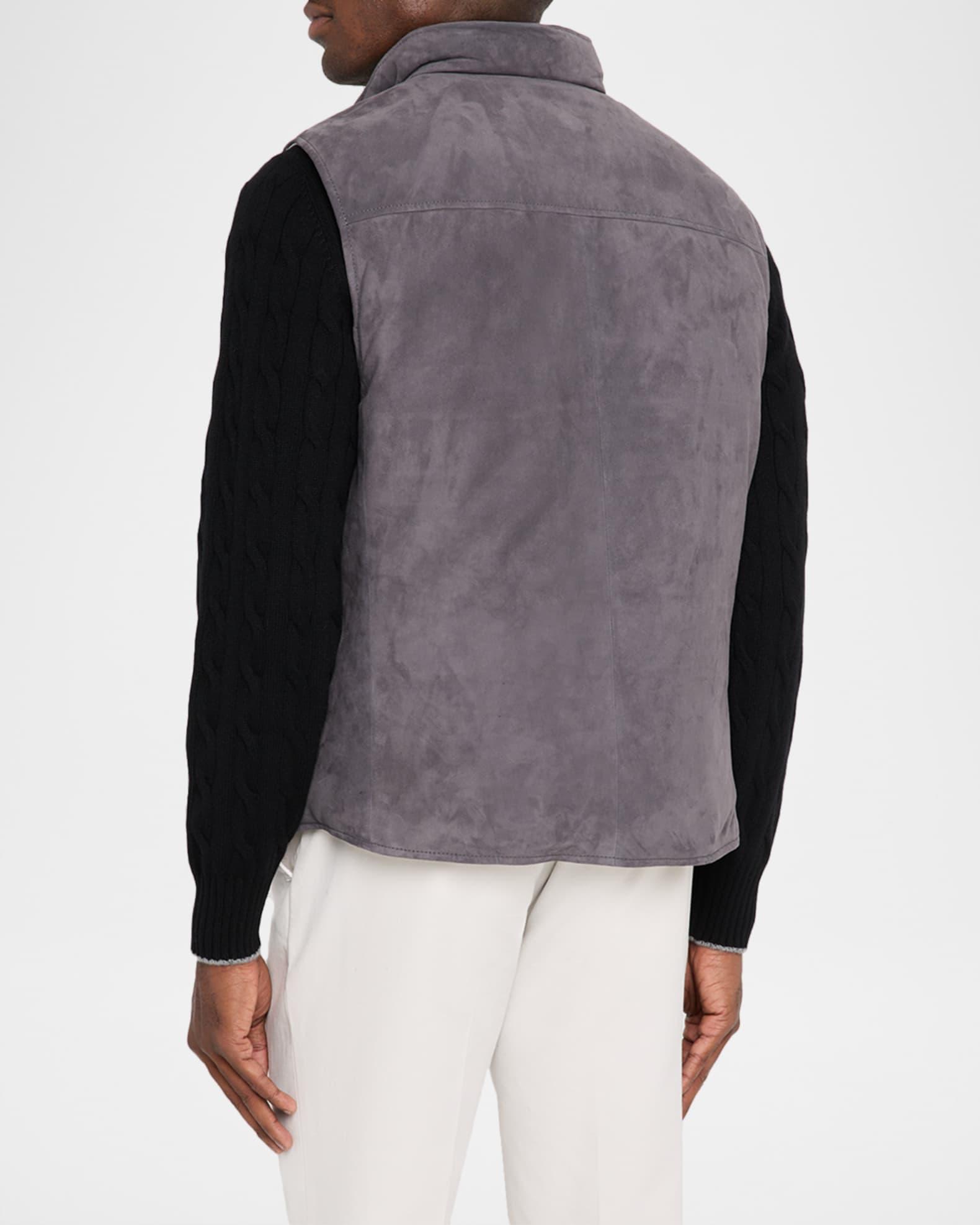 Men's Button-Front Suede Vest Product Image