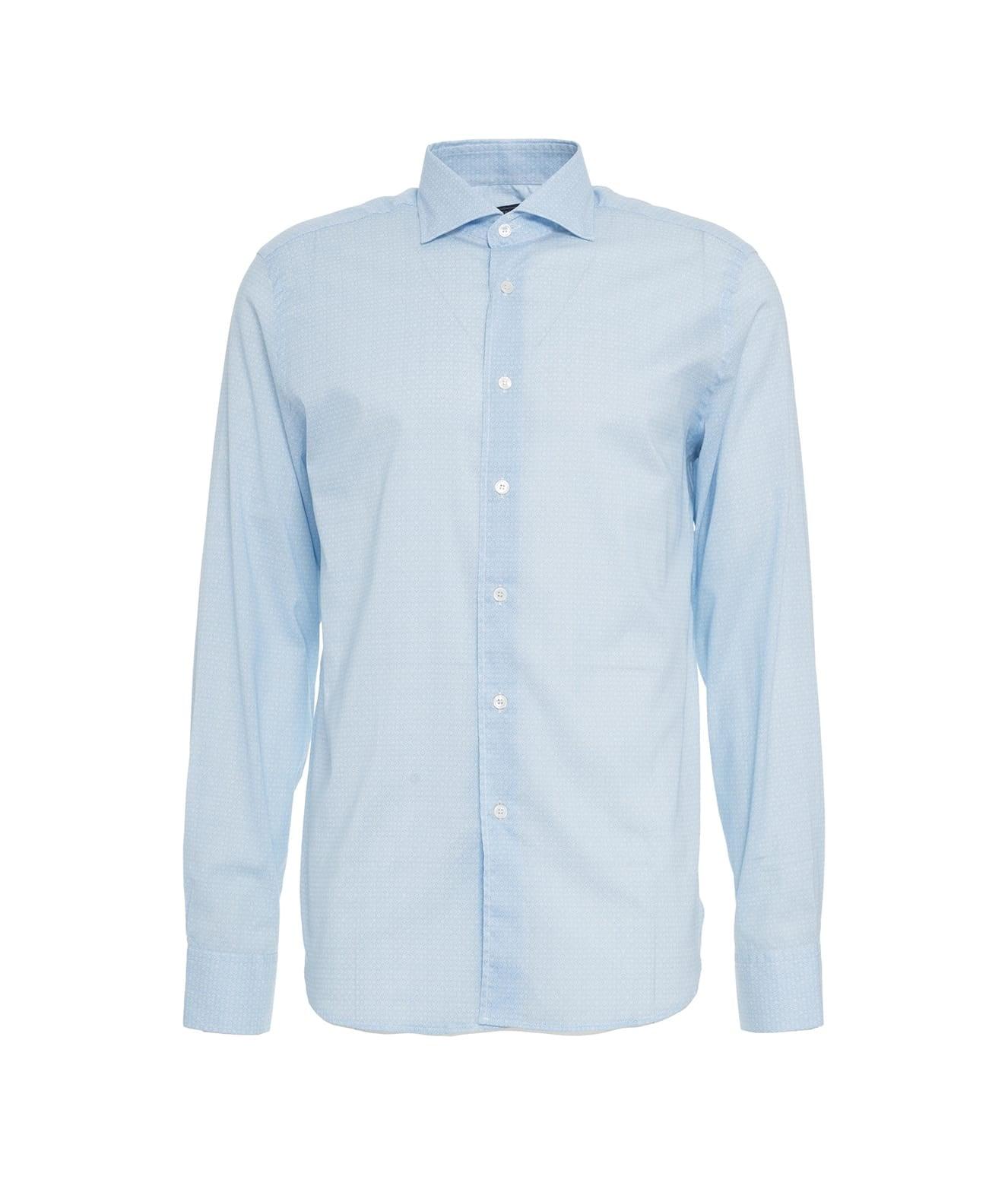 Fine cotton shirt with floral pattern Product Image