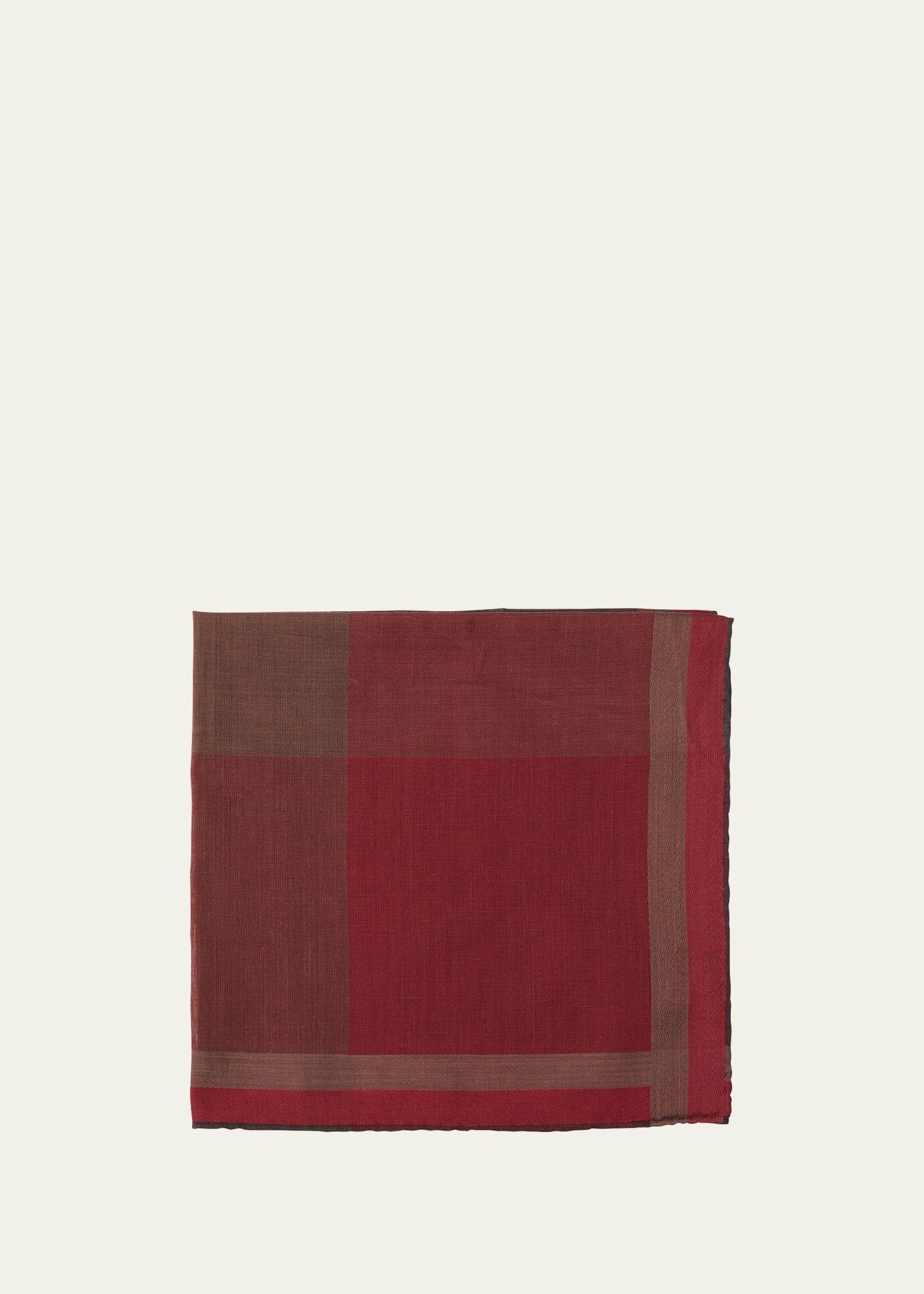 Mens Bicolor Tartan Check Handkerchief Product Image