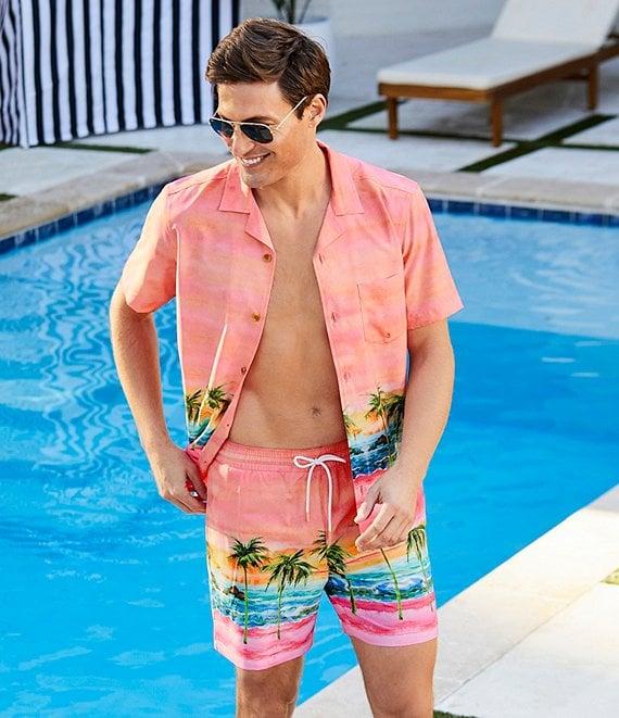 Caribbean Ombre Sunset Cabana Woven Top Product Image