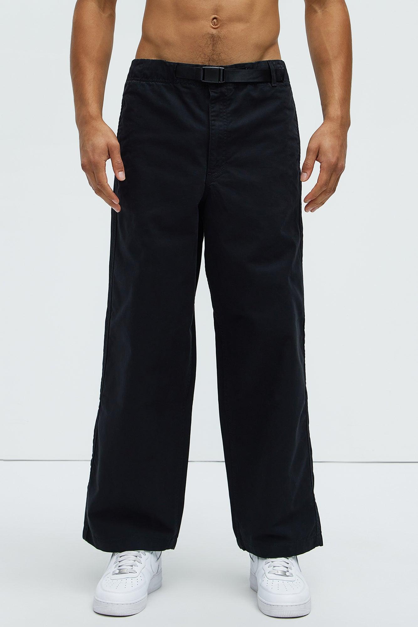 Barkley Belted Baggy Pants - Black Product Image