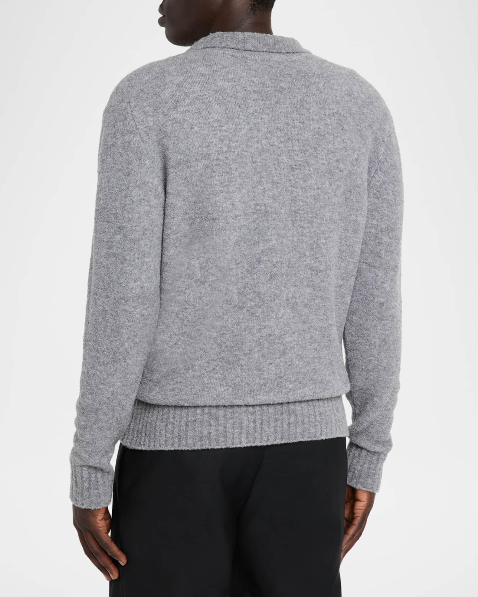 Men's Boucle Knit Polo Sweater Product Image