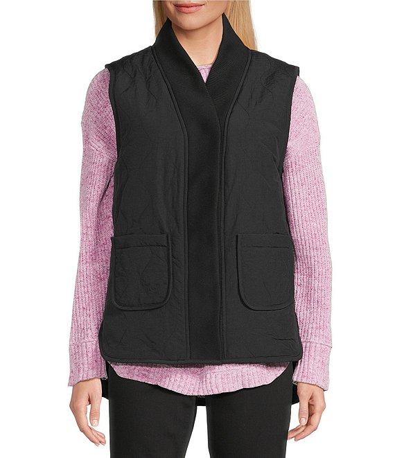 Westbound Petite Size Reversible V-Neck Open Front Vest Product Image