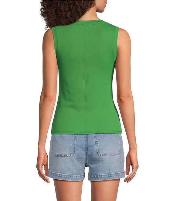 A Loves A Ribbed Knit Scoop Neck Sleeveless Tank Product Image