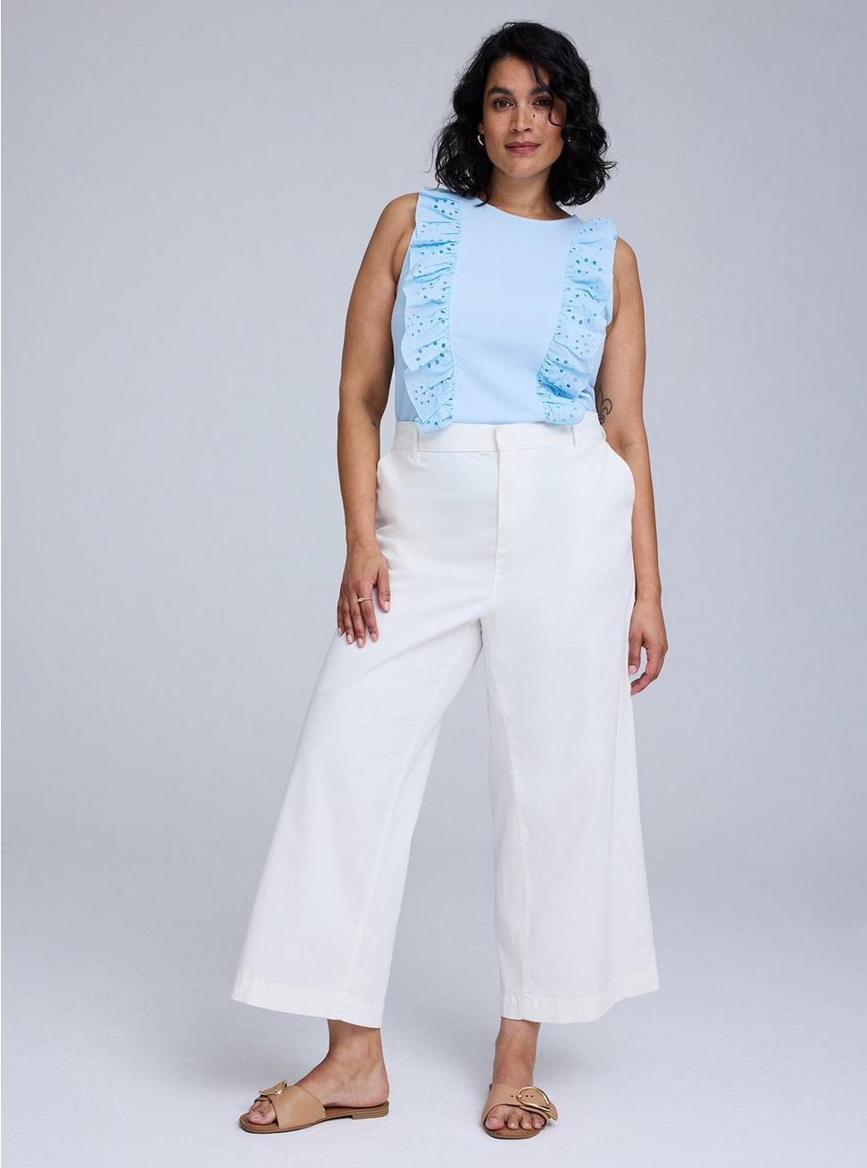 Belle Isle Eyelet Ruffle Tank Product Image