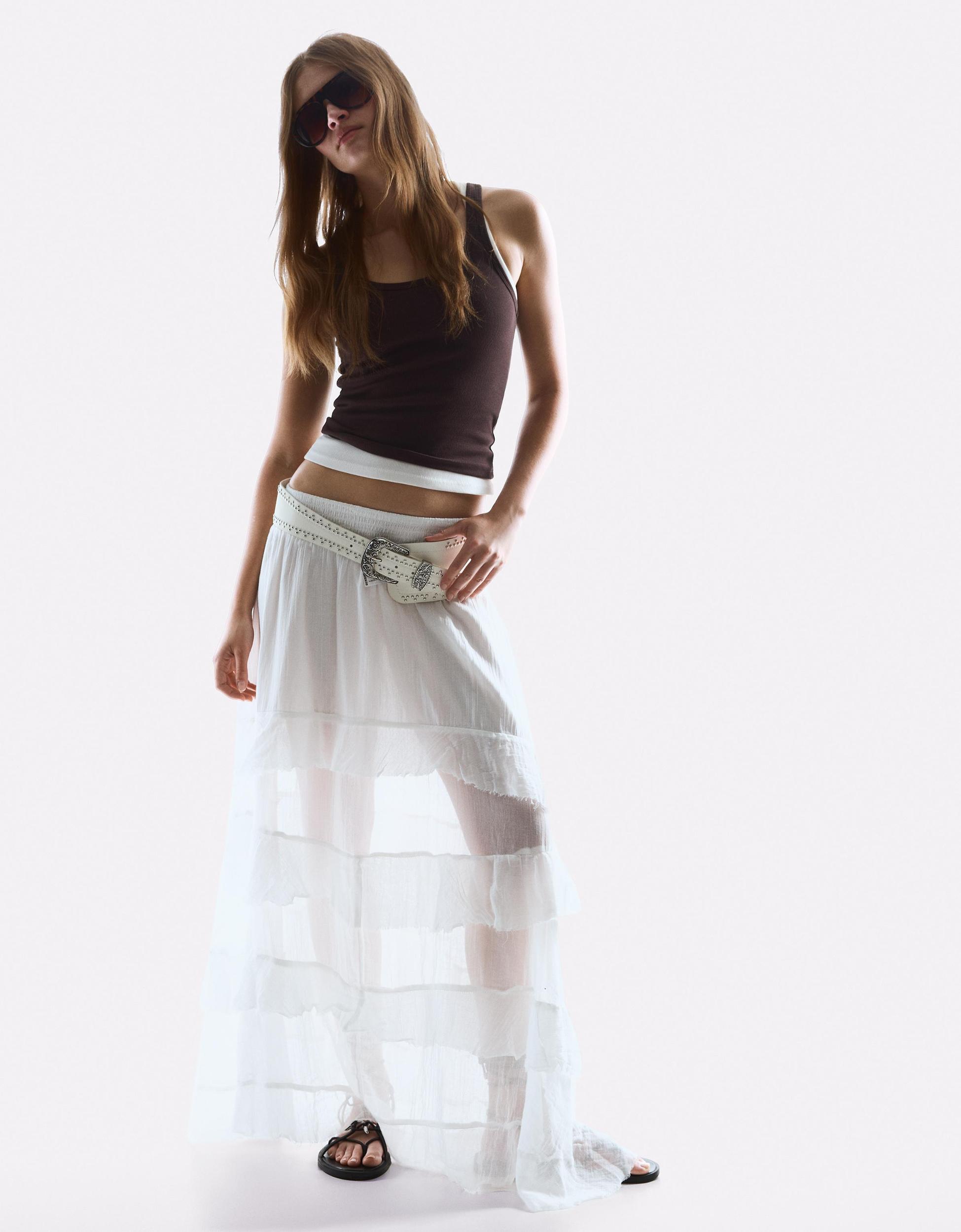 Maxi skirt with ruffles Product Image