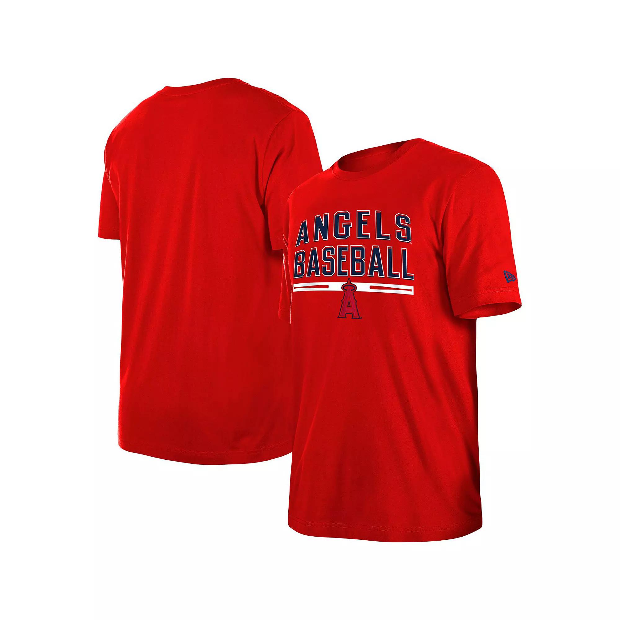 Men's New Era Red Los Angeles Angels Batting Practice T-Shirt,  Product Image