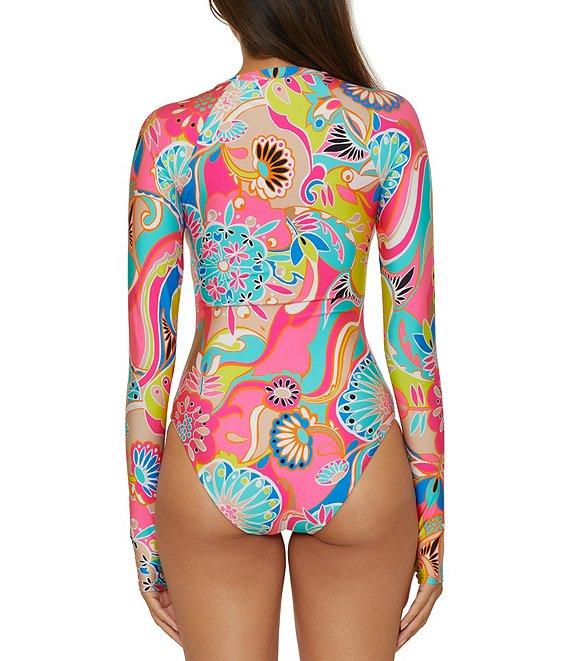 Trina Turk Venus Abstract High Neck Paddle One Piece Swimsuit Product Image