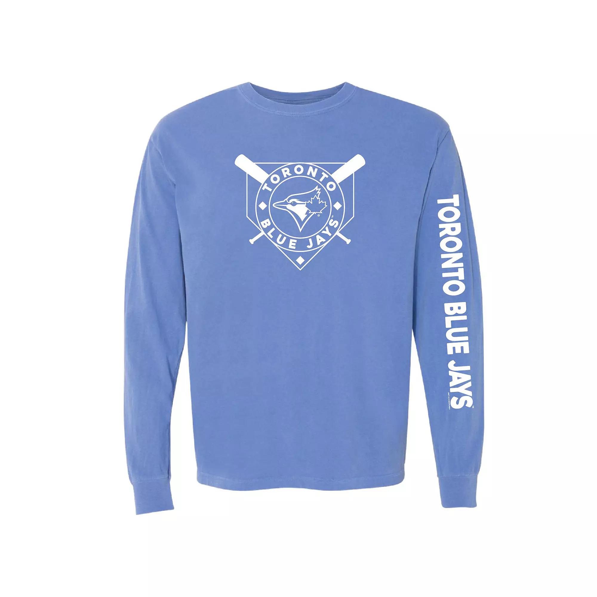 Women's Soft as a Grape Royal Toronto Blue Jays Pigment Dye Long Sleeve T-Shirt, Size: XL, Jay Blue Product Image