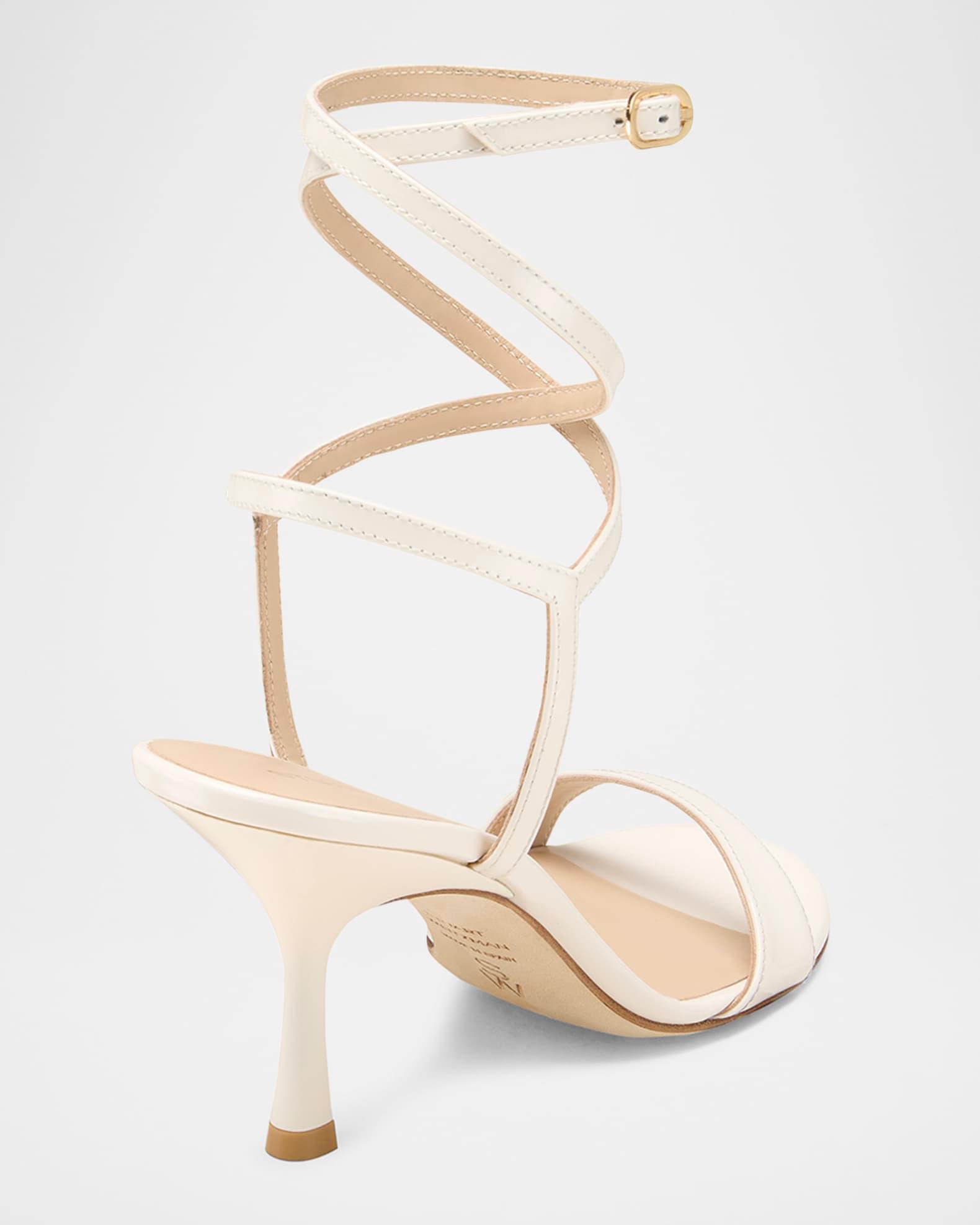 Nudist Patent Leather Ankle-Wrap Sandals Product Image