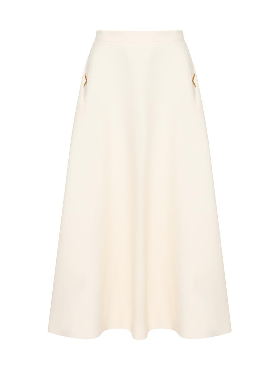 Womens Crepe Couture Midi Skirt Product Image
