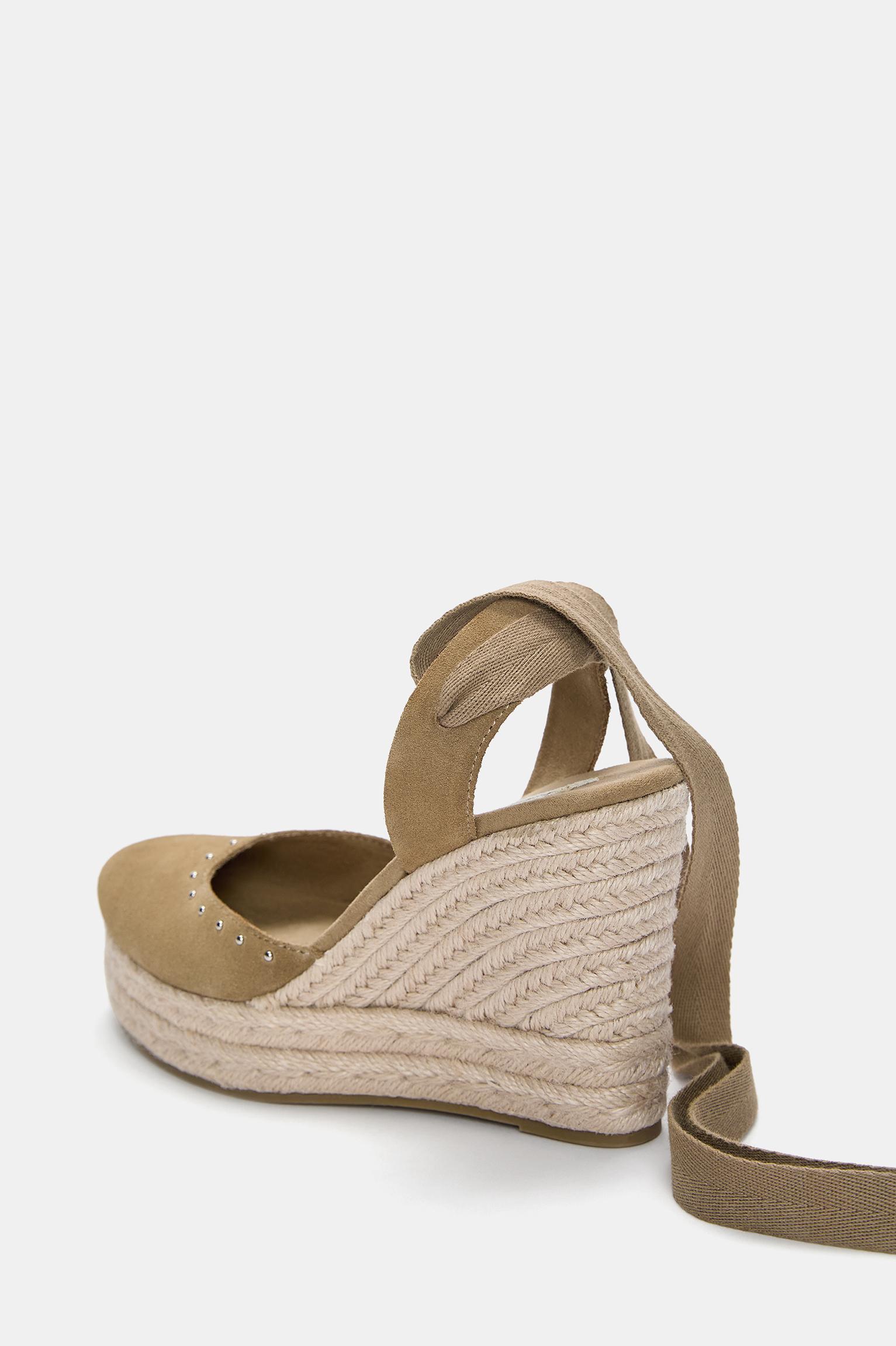 Leather wedge espadrilles Product Image
